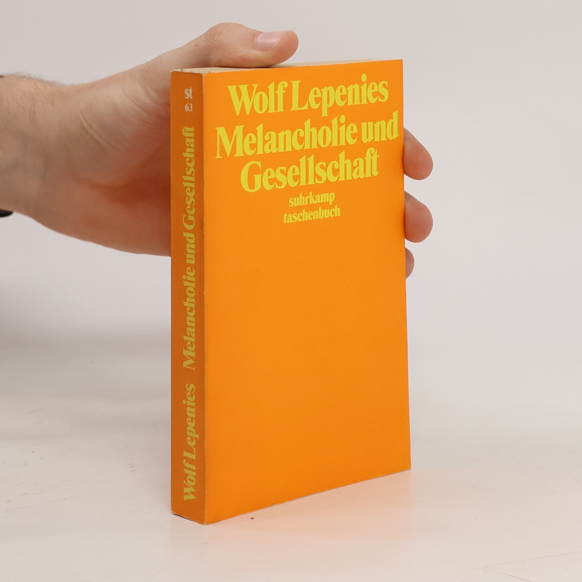 Wolf Lepenies Melancholie und Gesellschaft