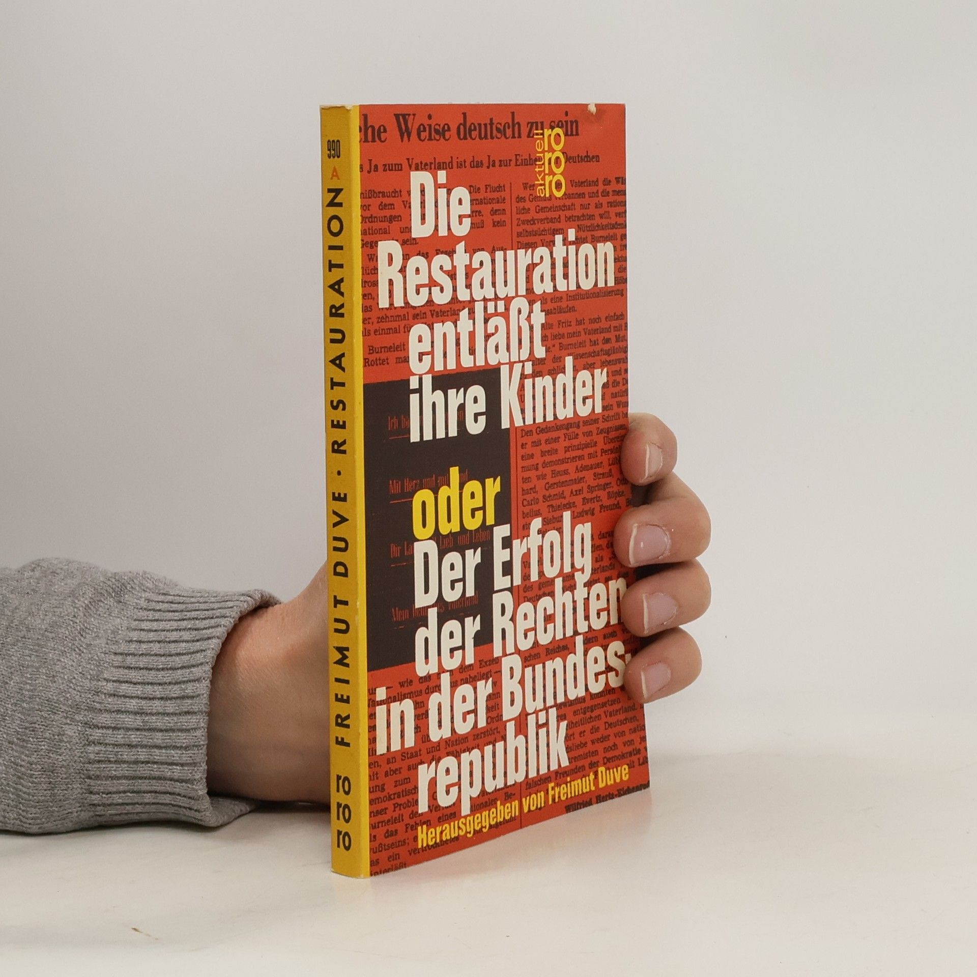 Freimut Duve Die Restauration entläßt ihre Kinder