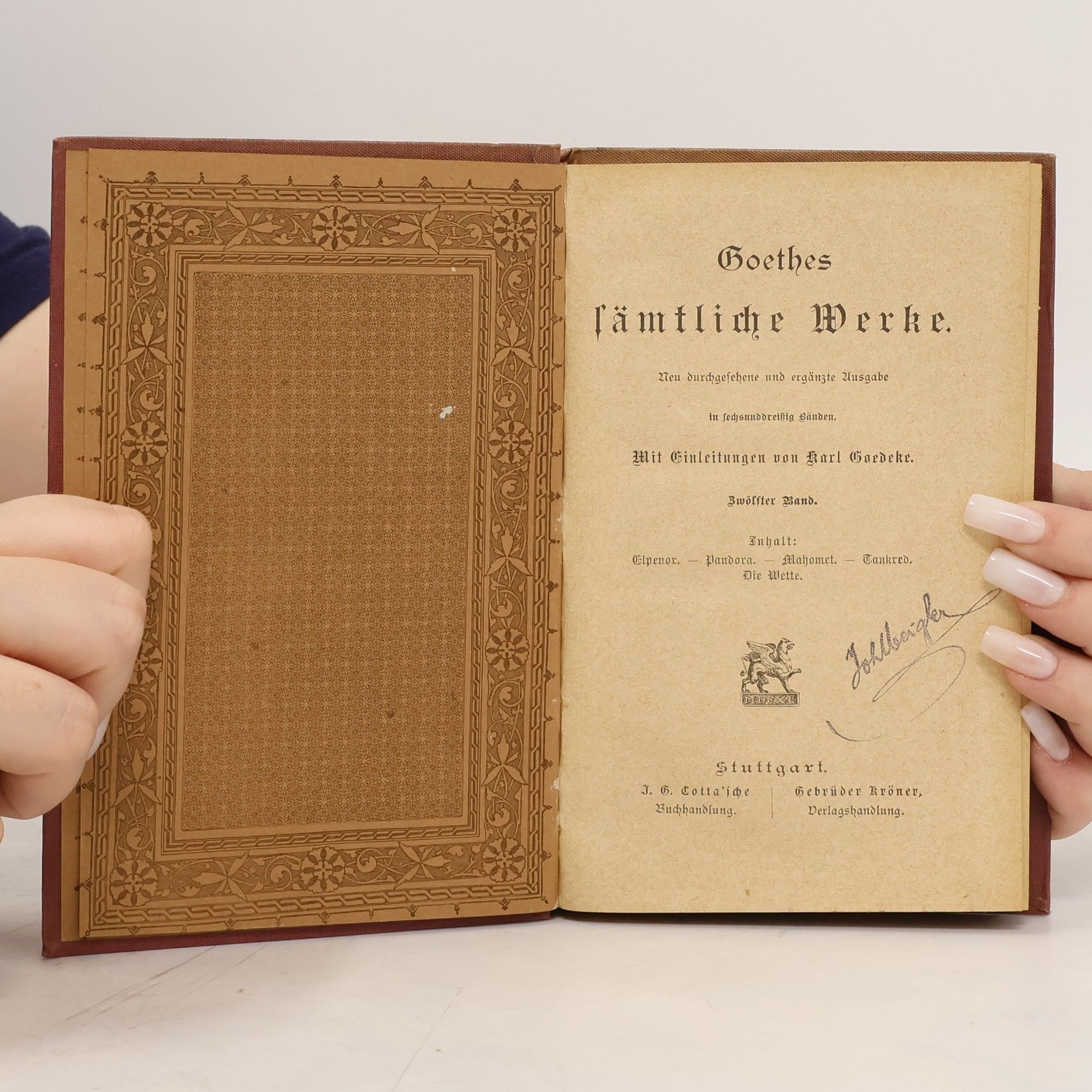Johann Wolfgang von Goethe Goethes sämtliche Werke 12
