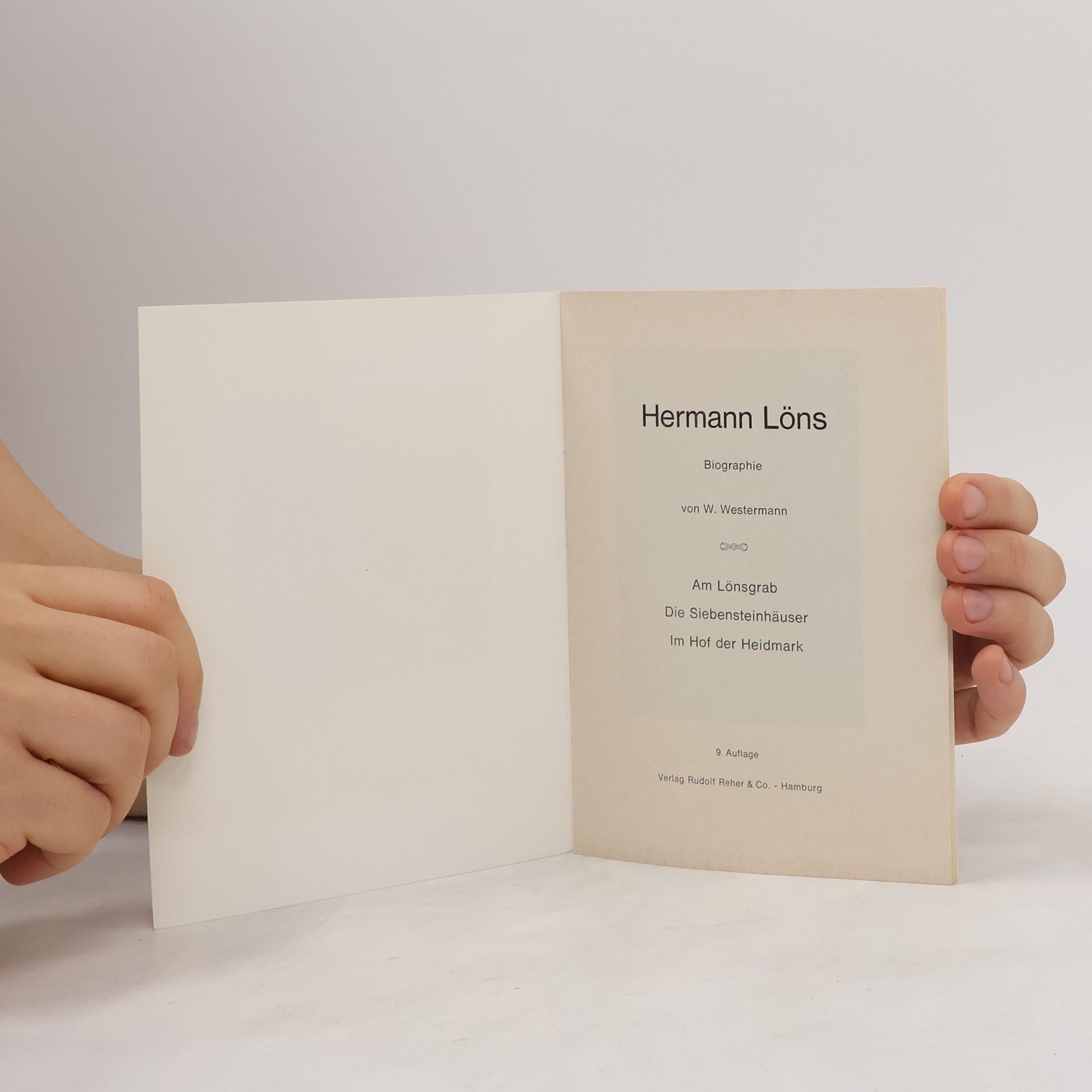 W. Westerman Hermann Löns. Biographie