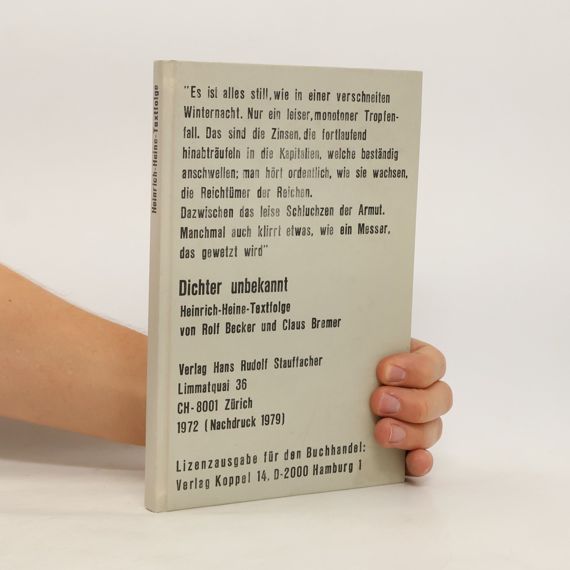 Rolf Becker Díchter unbekannt