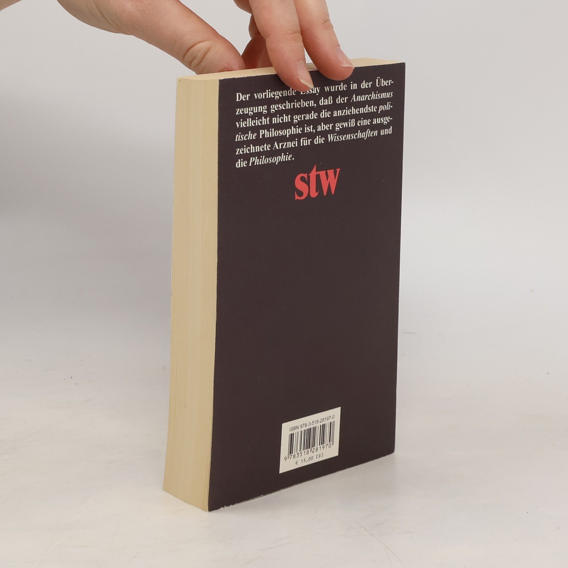 Paul Feyerabend Wider den Methodenzwang