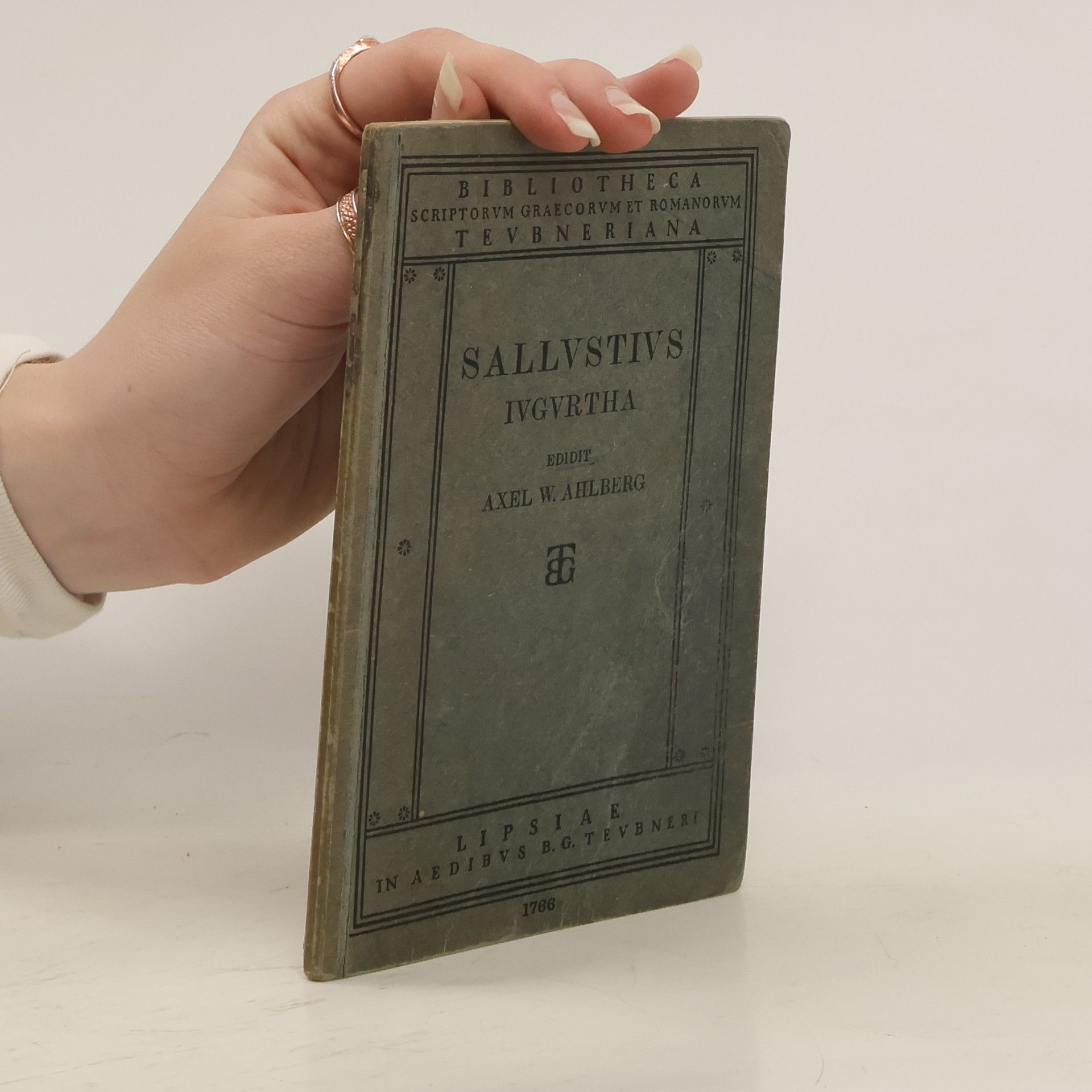 Axel W. Ahlberg Bibliotheca Scriptorum Graecorum et Romanorum Tevbneriana: Sallustivs Iugurtha