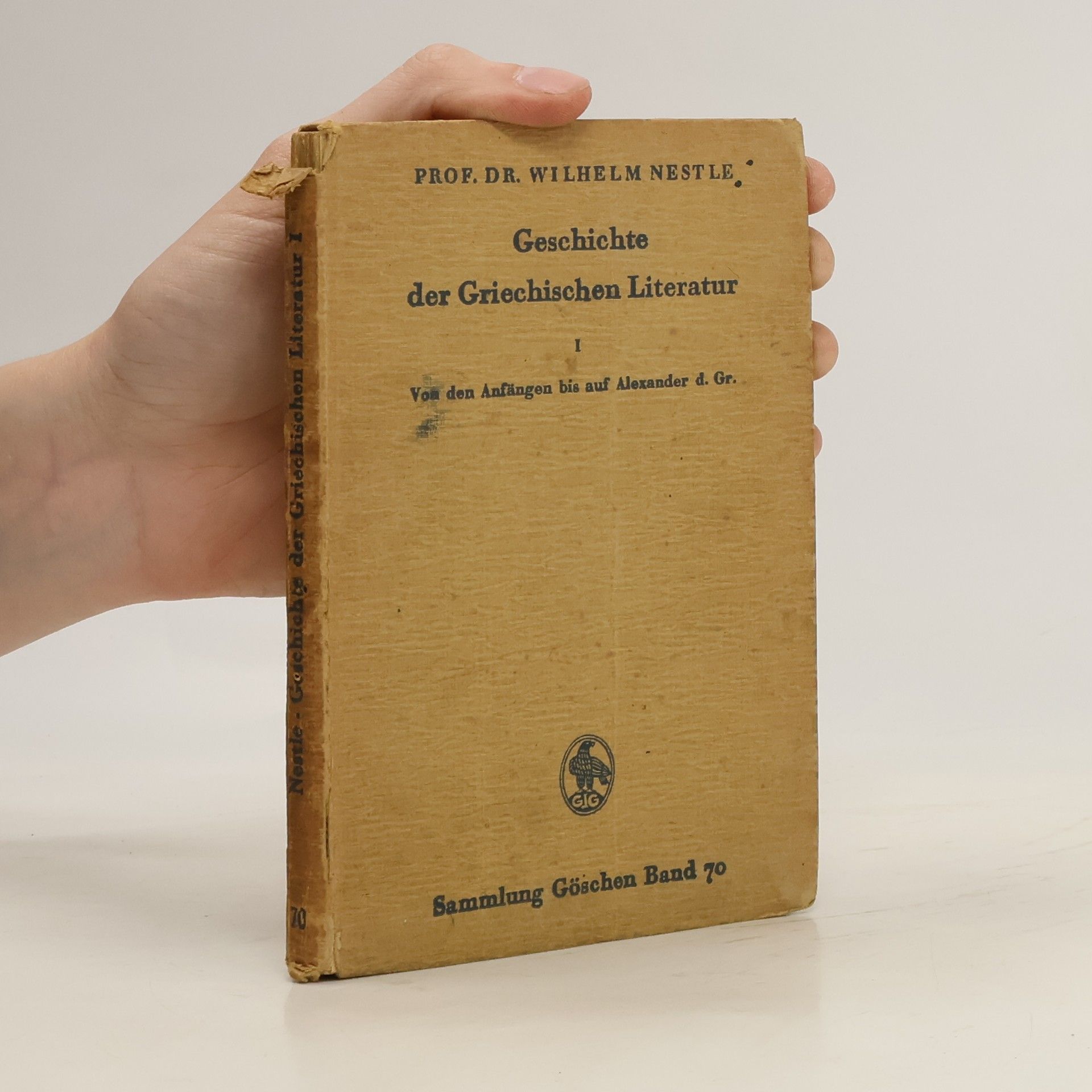 Wilhelm Nestle Geschichte der Griechischen Literatur 1