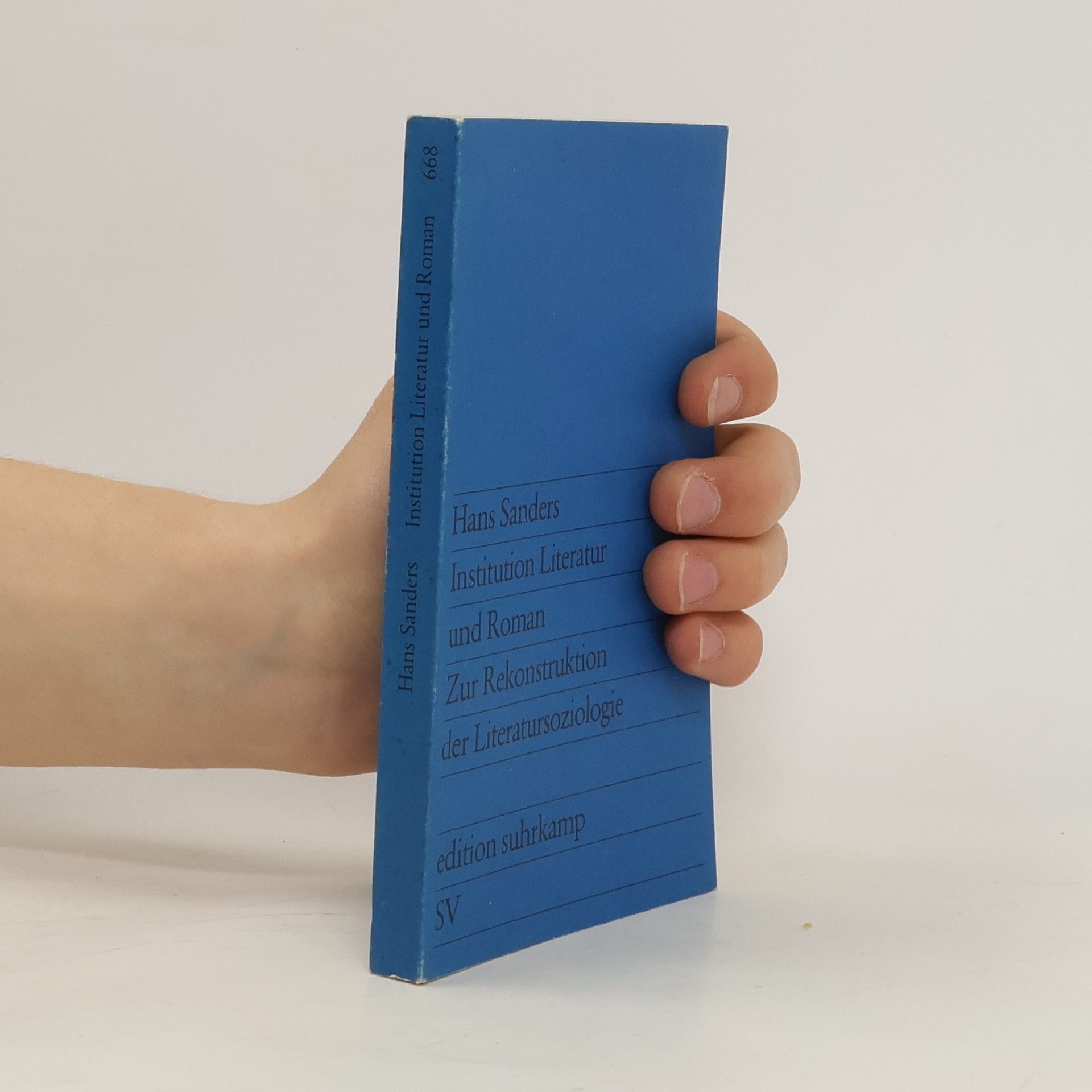 Hans Sanders Institution Literatur und Roman