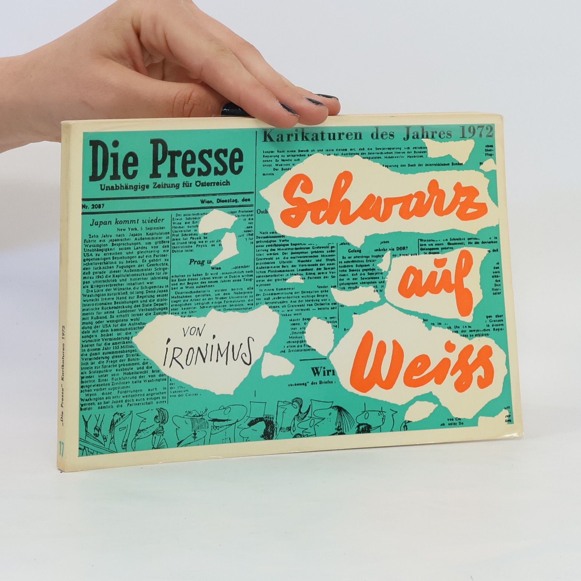 Ironimus Die Presse. Karikaturen des Jahres 1971. Schwarz auf Weiss