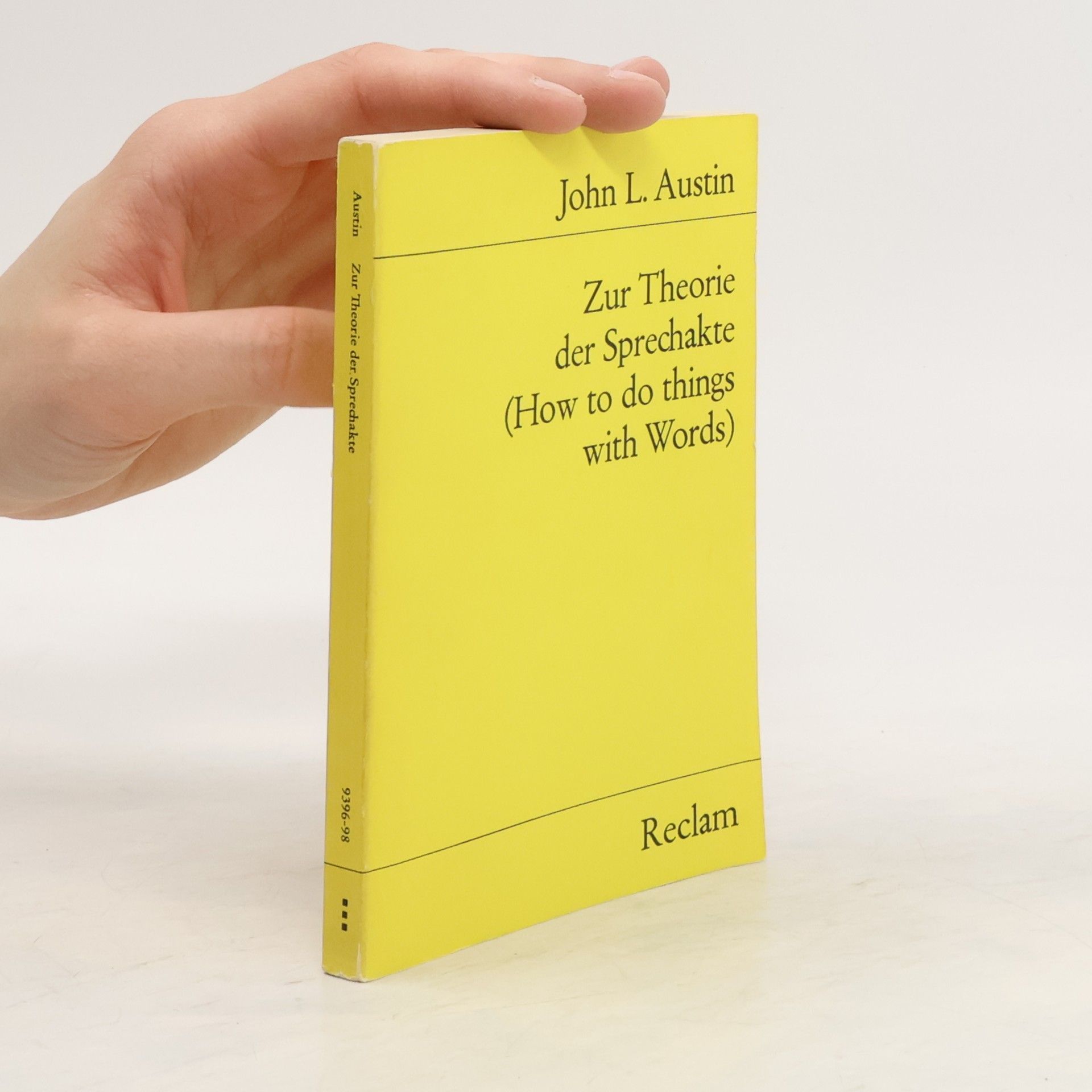 J. L. Austin Zur Theorie der Sprechakte