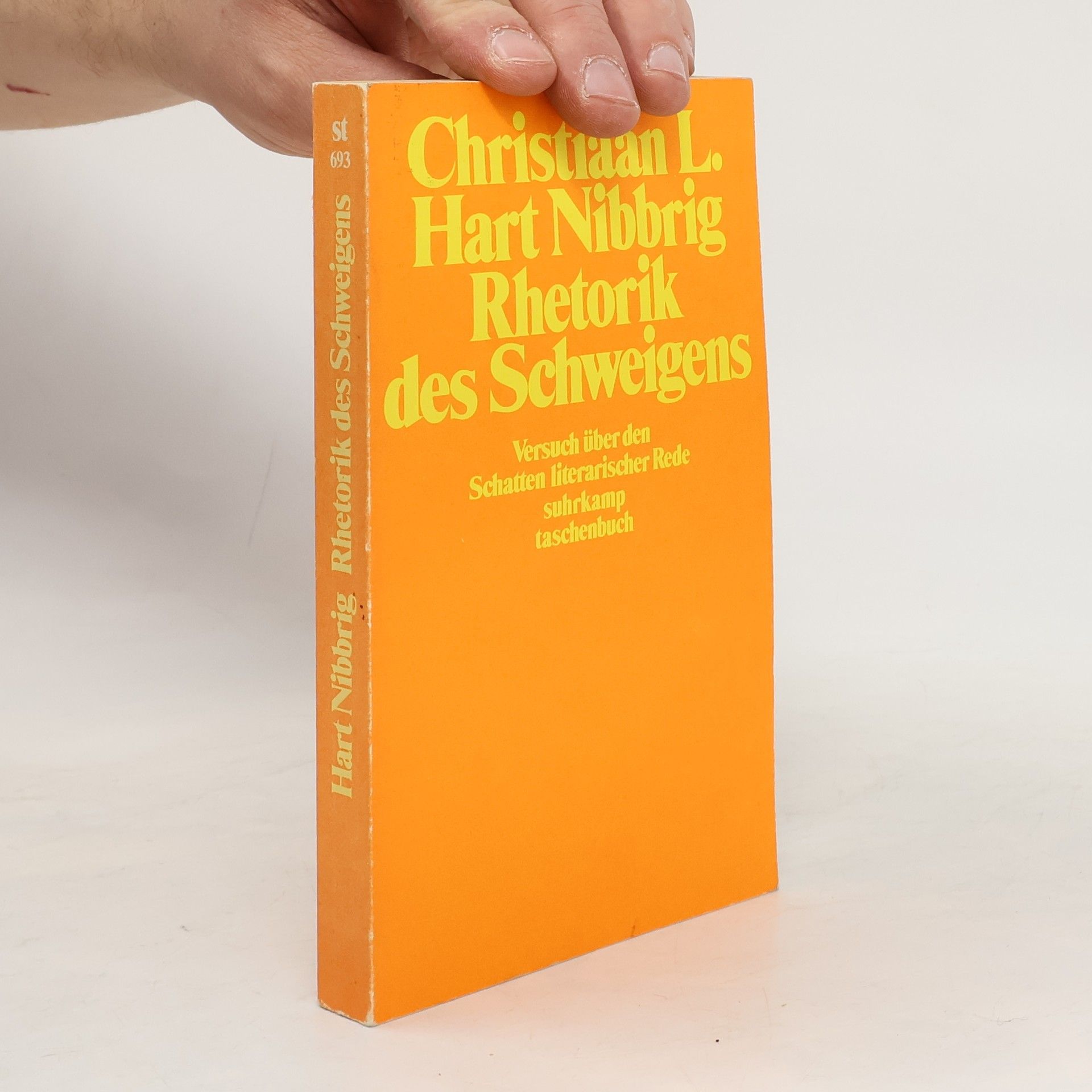 Christiaan L. Hart Nibbrig Rhetorik des Schweigens