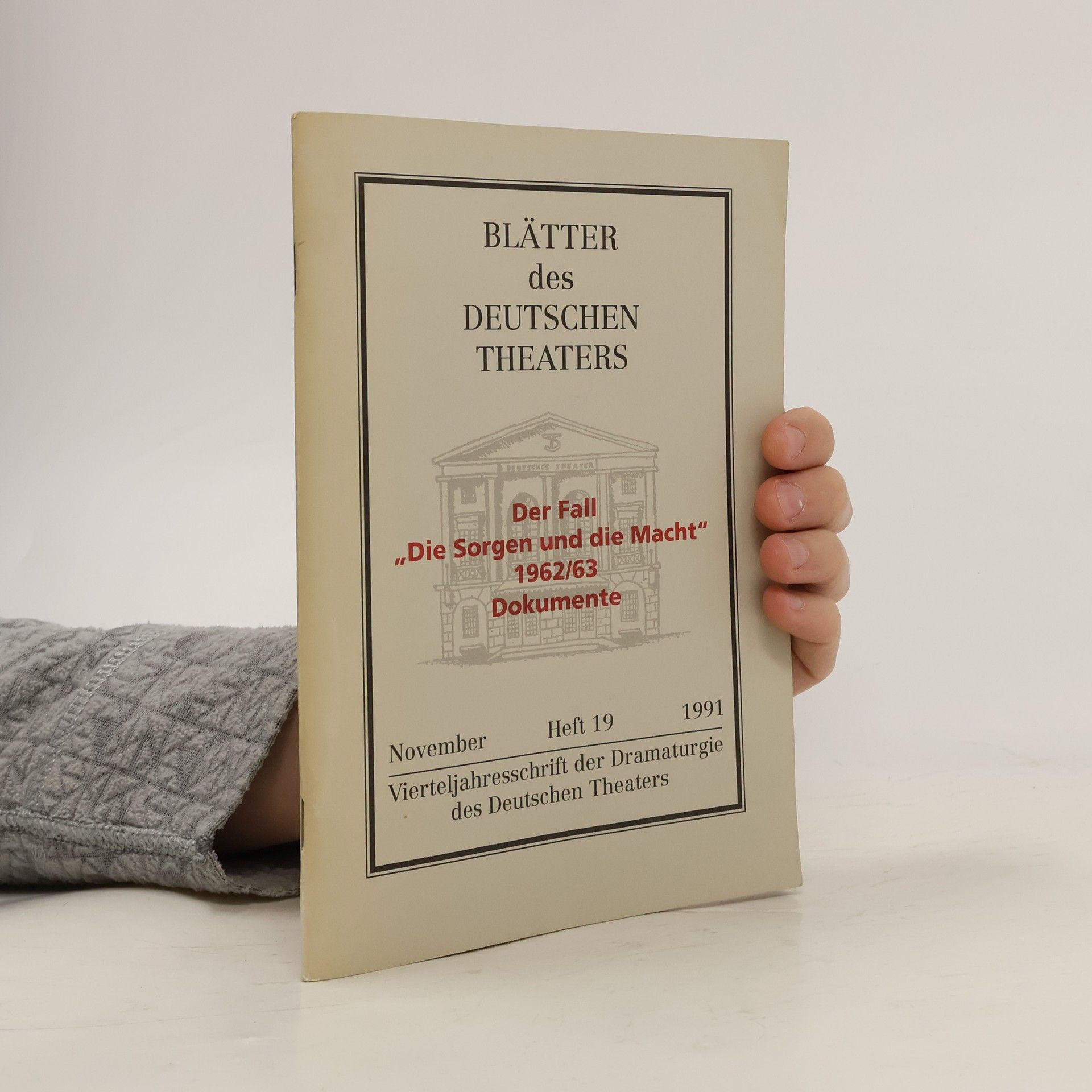 Collectif d'auteurs Blätter des Deutschen Theaters, Heft 19