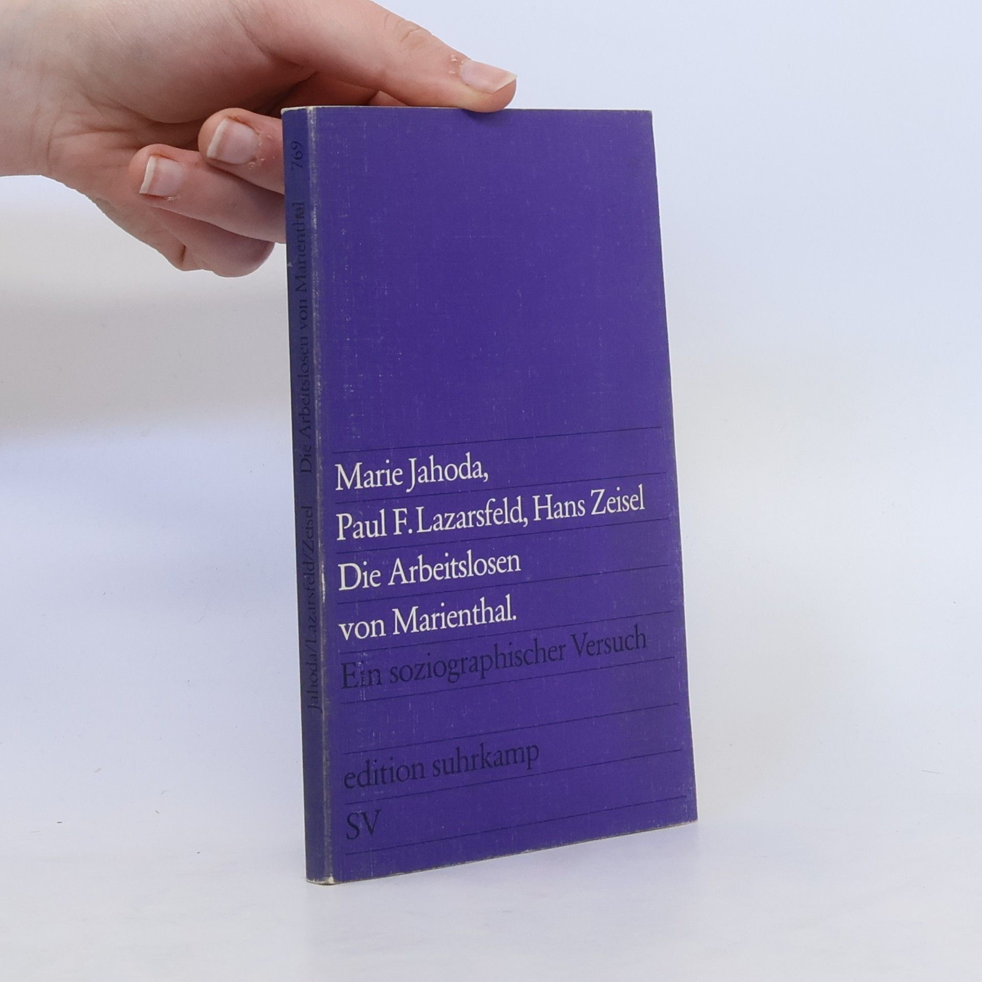 Marie Jahoda Die Arbeitslosen von Marienthal