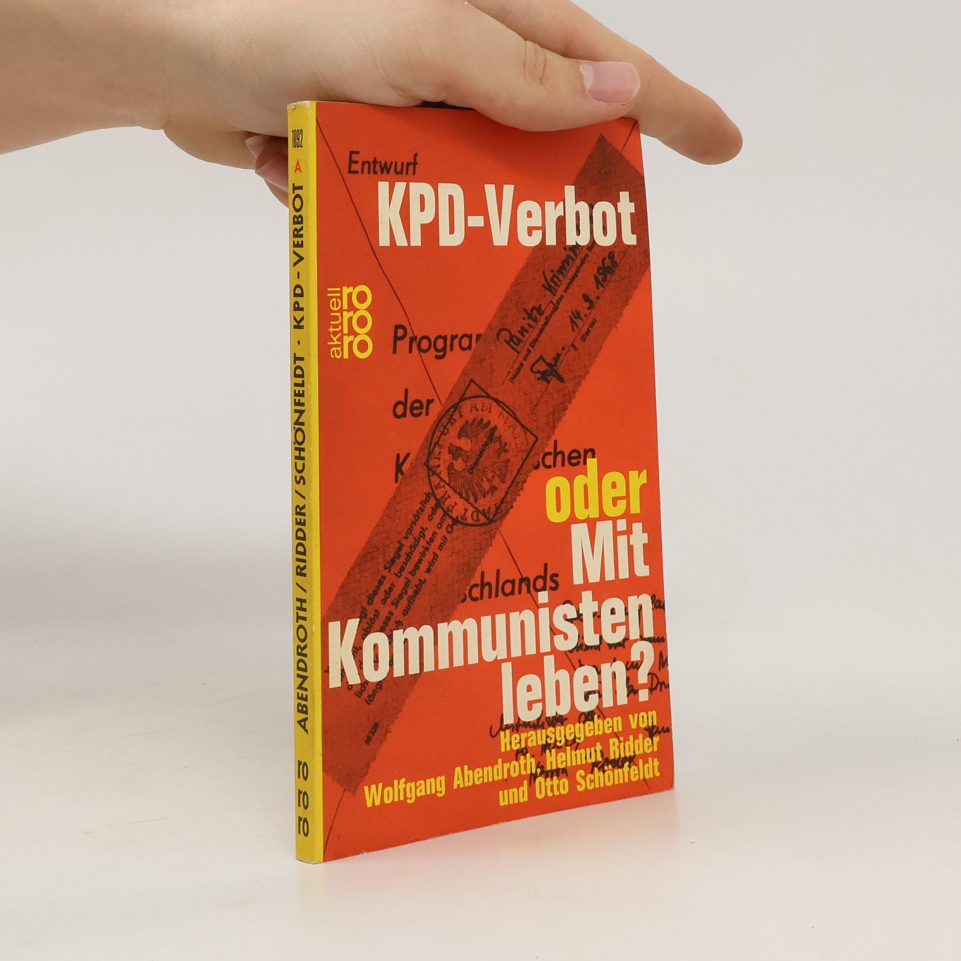 Wolfgang Abendroth KPD-Verbot oder Mit Kommunisten leben?