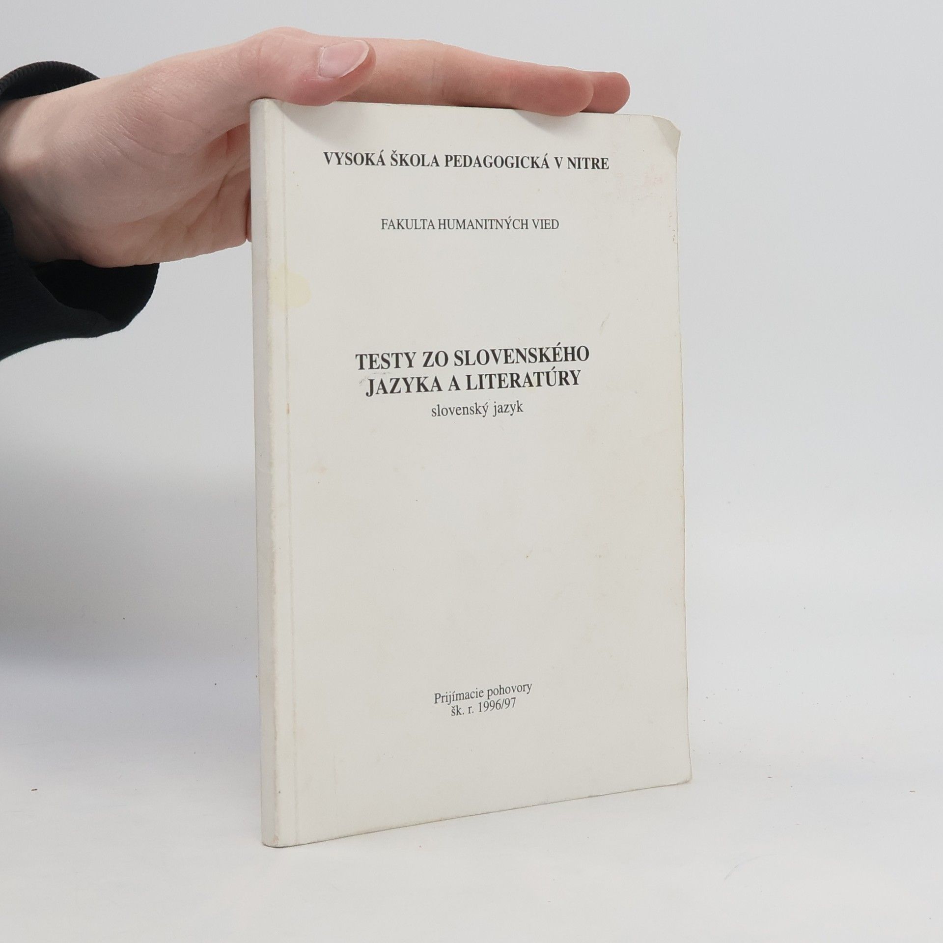 Various authors Testy zo slovenského jazyka a literatúry