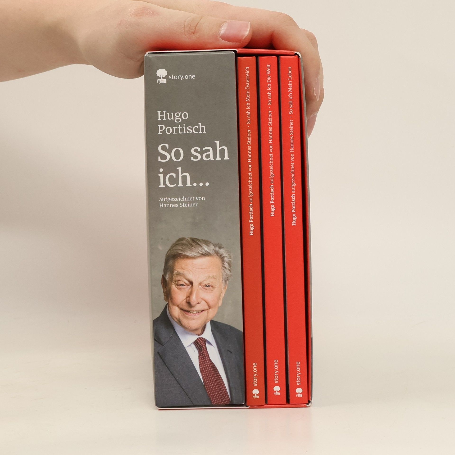 Hugo Portisch So sah ich. Mein Leben. Mein Österreich. Die Welt - Drei Bände im Schmuckschuber. Life is a story - story.one