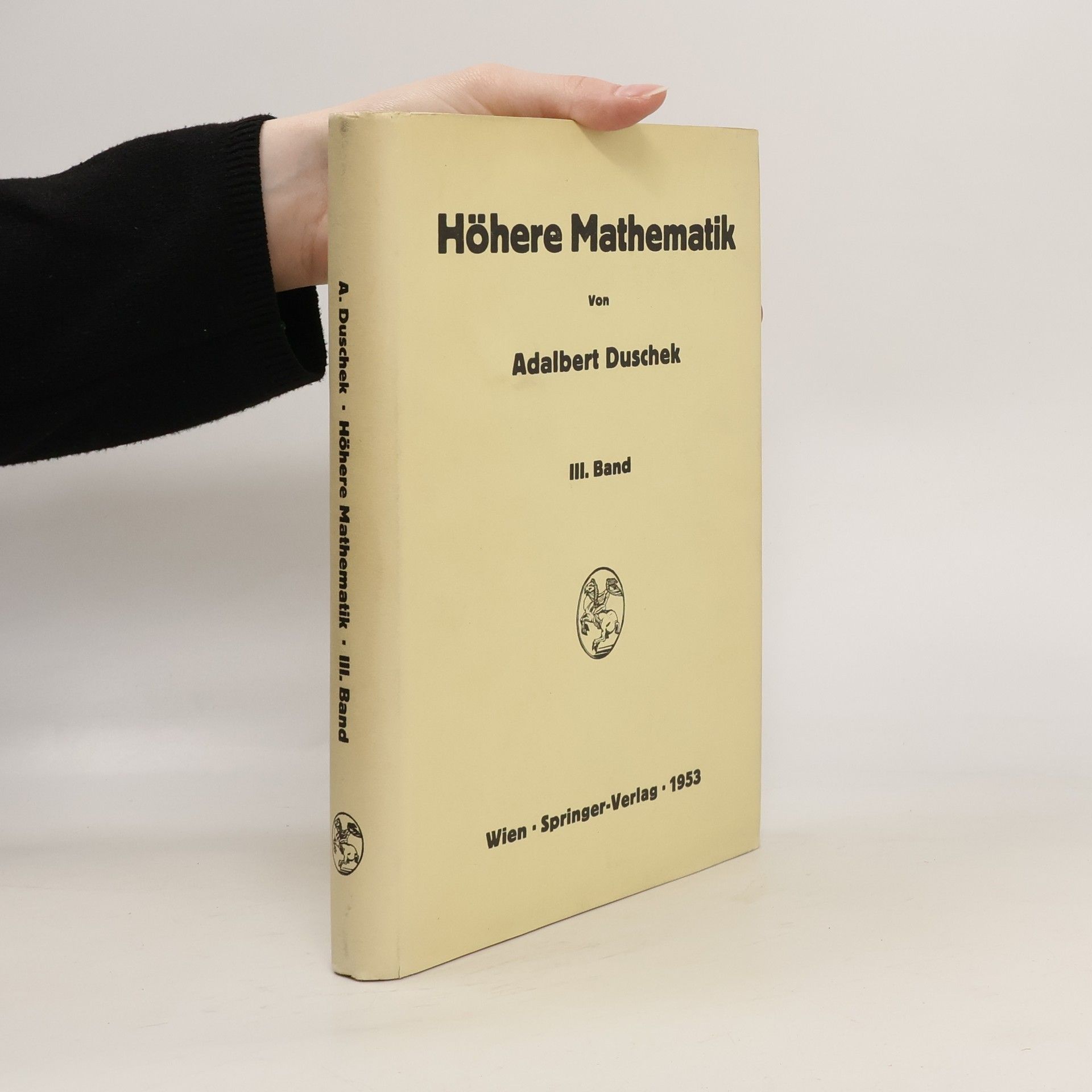 Adalbert Duschek Höhere Mathematik III