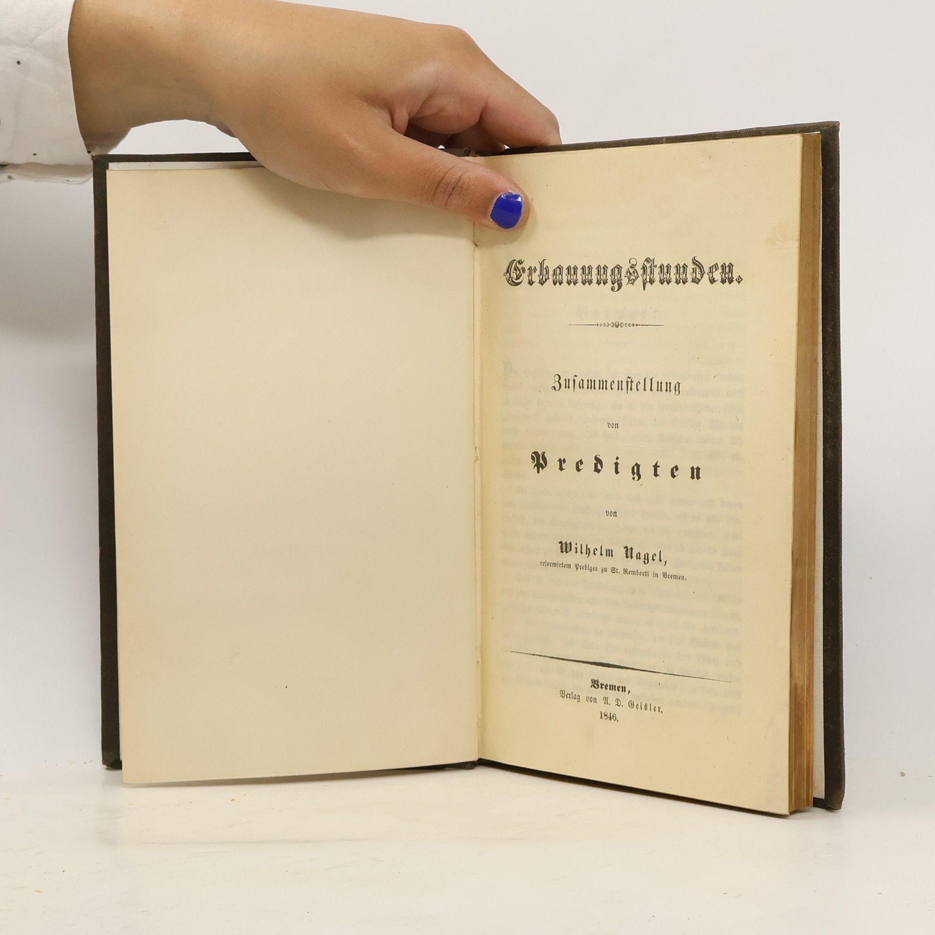 Wilhelm Nagel Erbauungstunden: Zusammenstellung von Predigten
