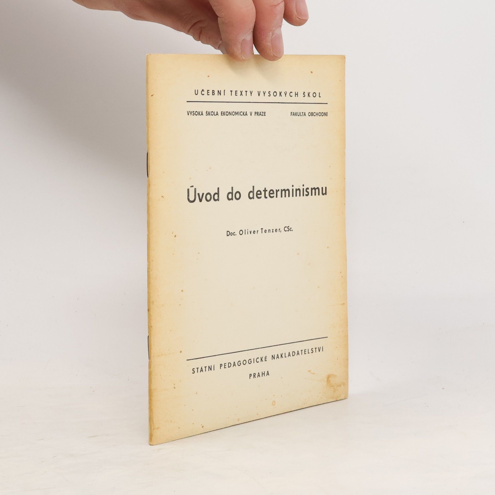 Oliver Tenzer Úvod do determinismu