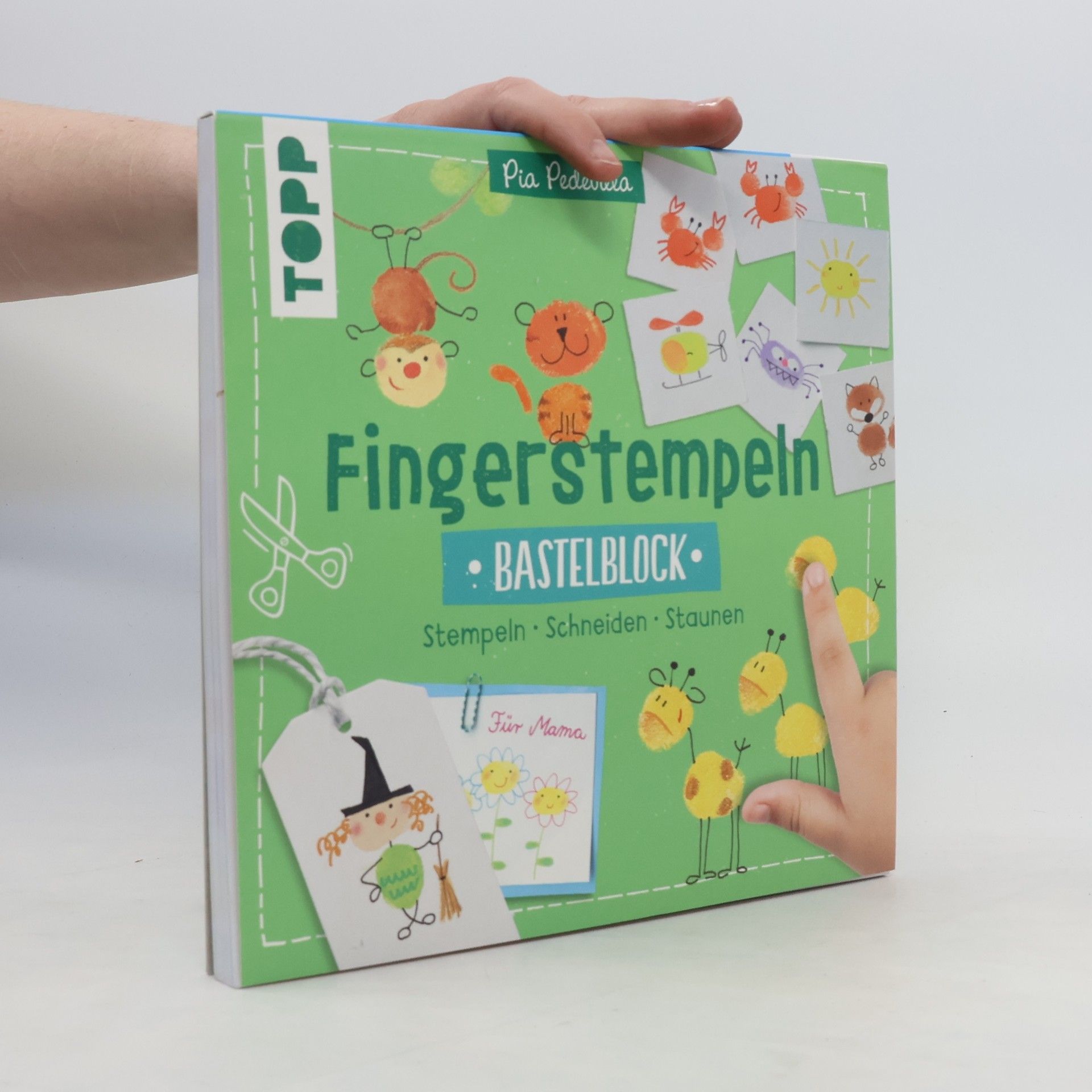 Pia Pedevilla Fingerstempeln. Bastelblock