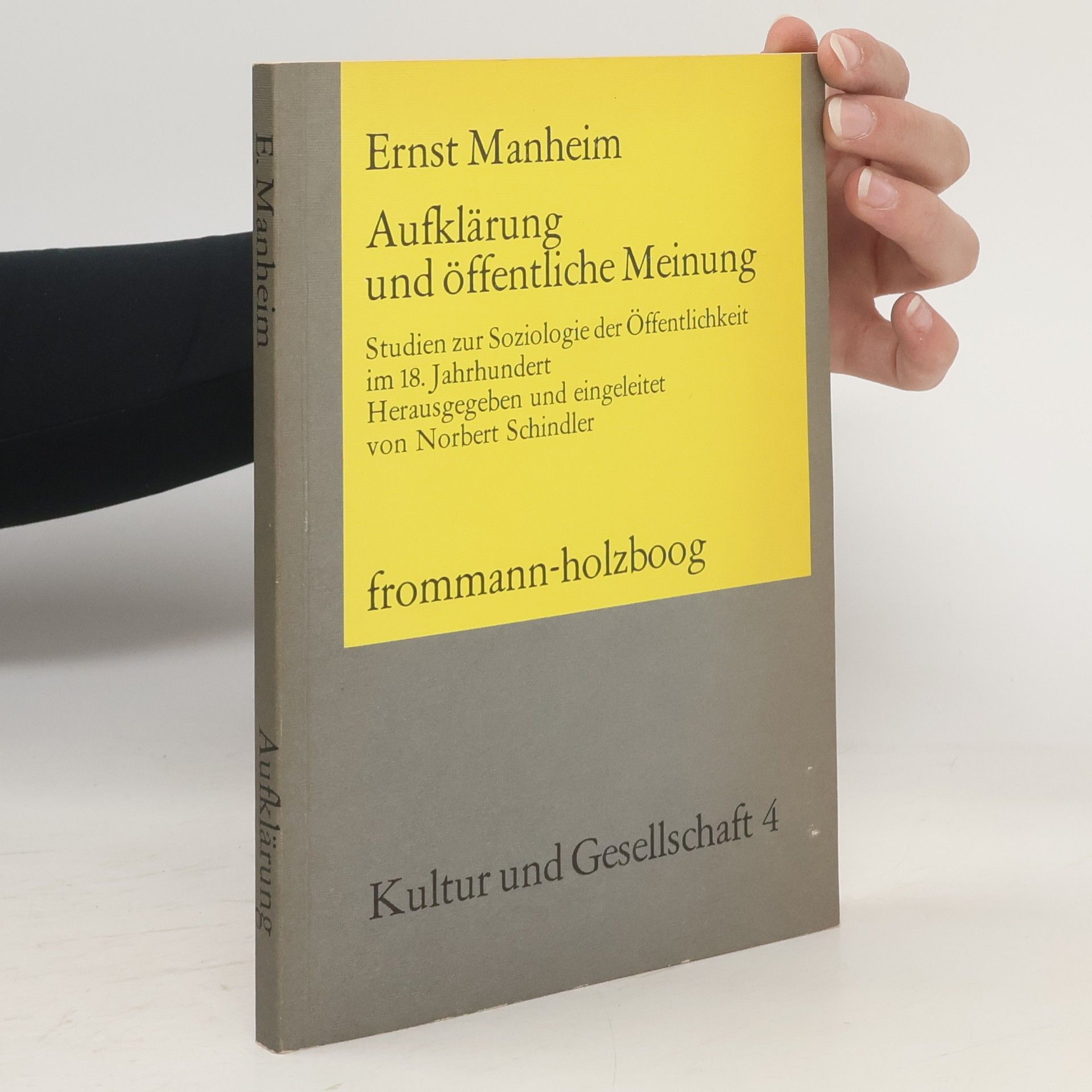 Ernst Manheim Aufklärung und öffentliche Meinung