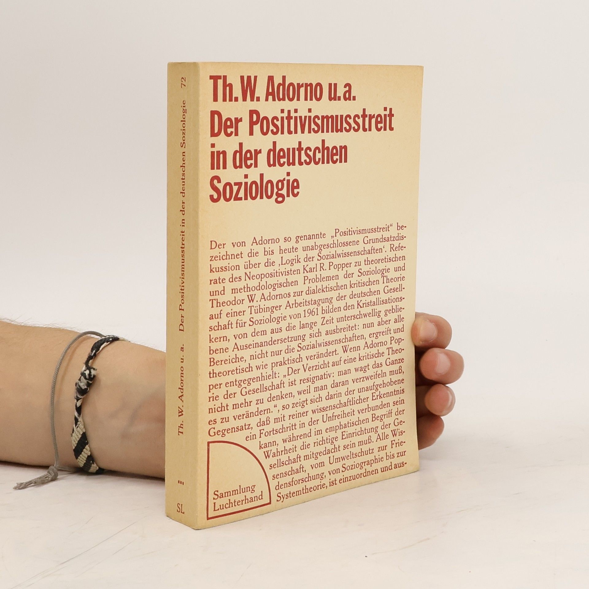 Theodor W. Adorno Der Positivismusstreit in der deutschen Soziologie