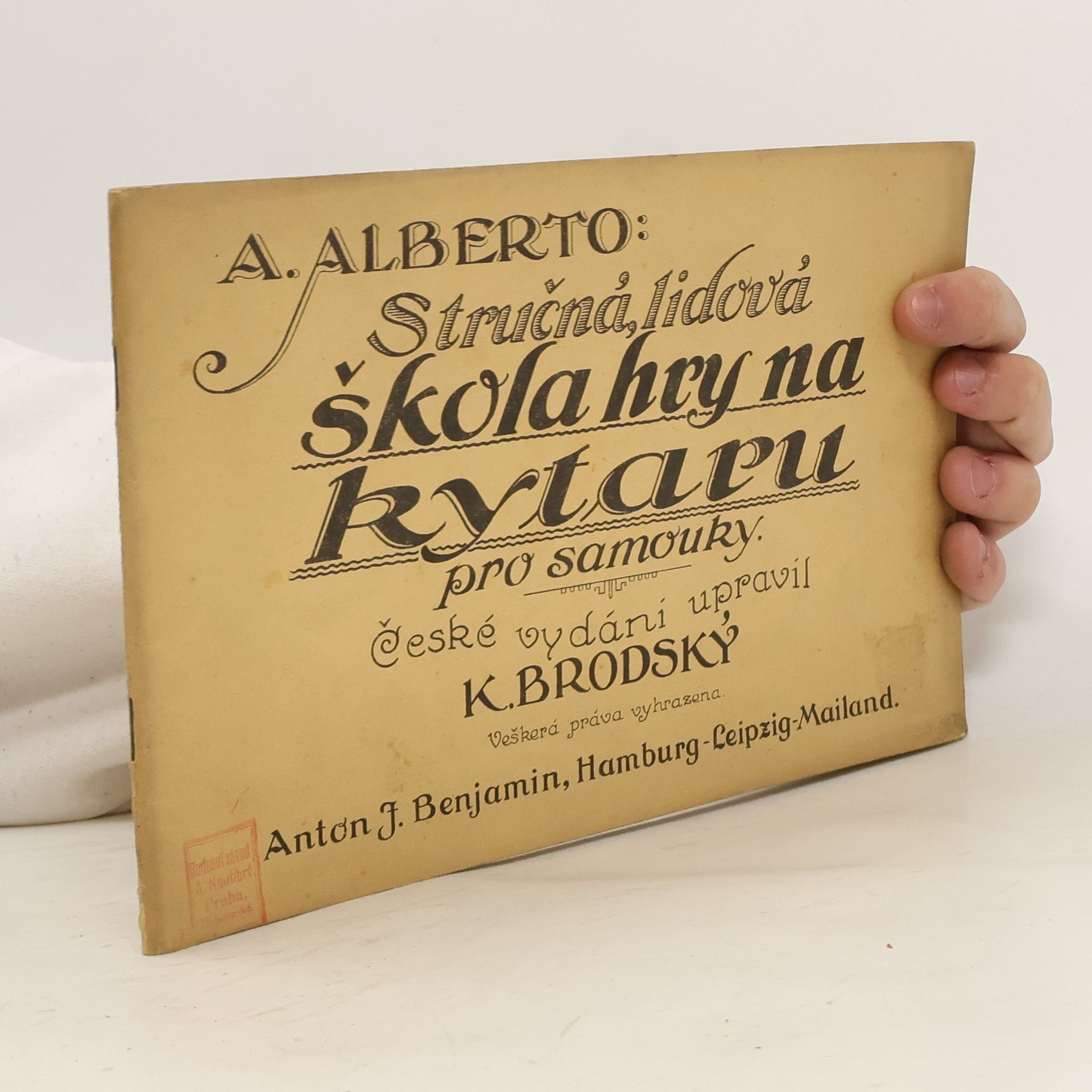 K. Brodský Stručná lidová škola hry na mandolinu pro samouky