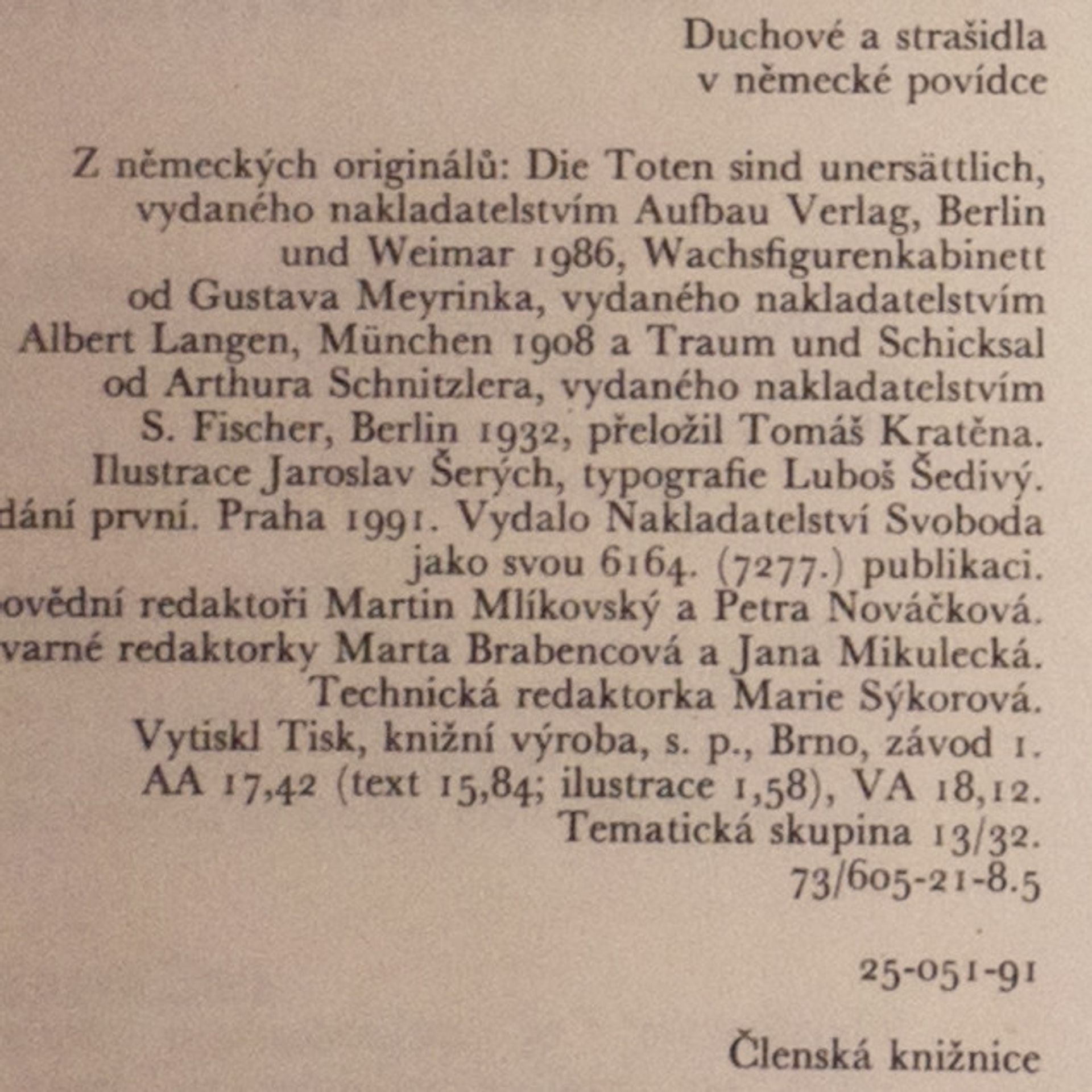 Various authors Mrtví jsou nenasytní. Duchové a strašidla v německé povídce