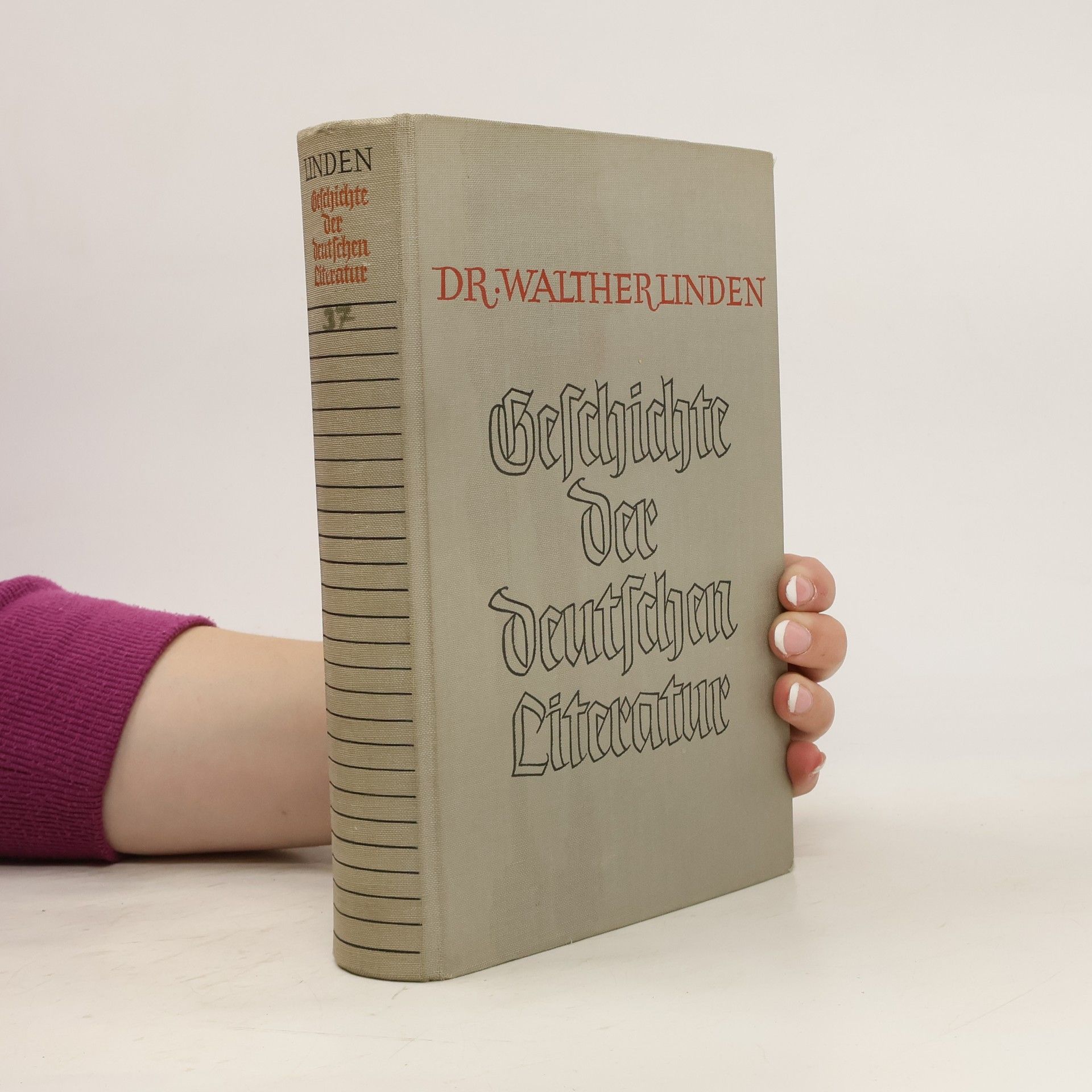 Walther Linden Geschichte der deutschen Literatur