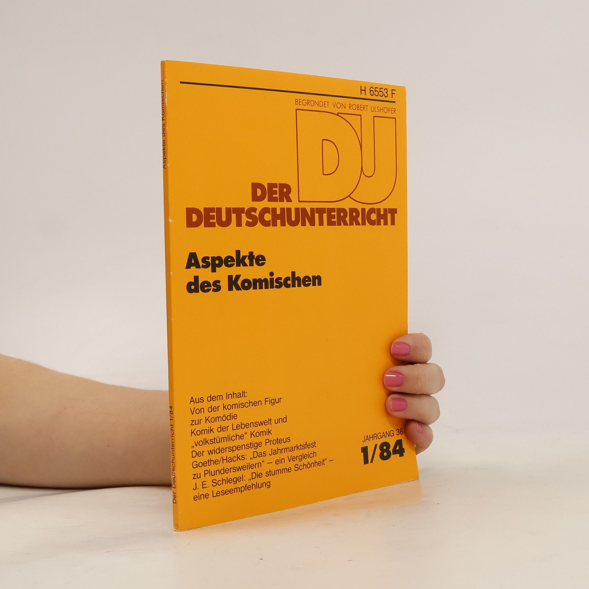 Collectif d'auteurs Der Deutschunterricht 1/84