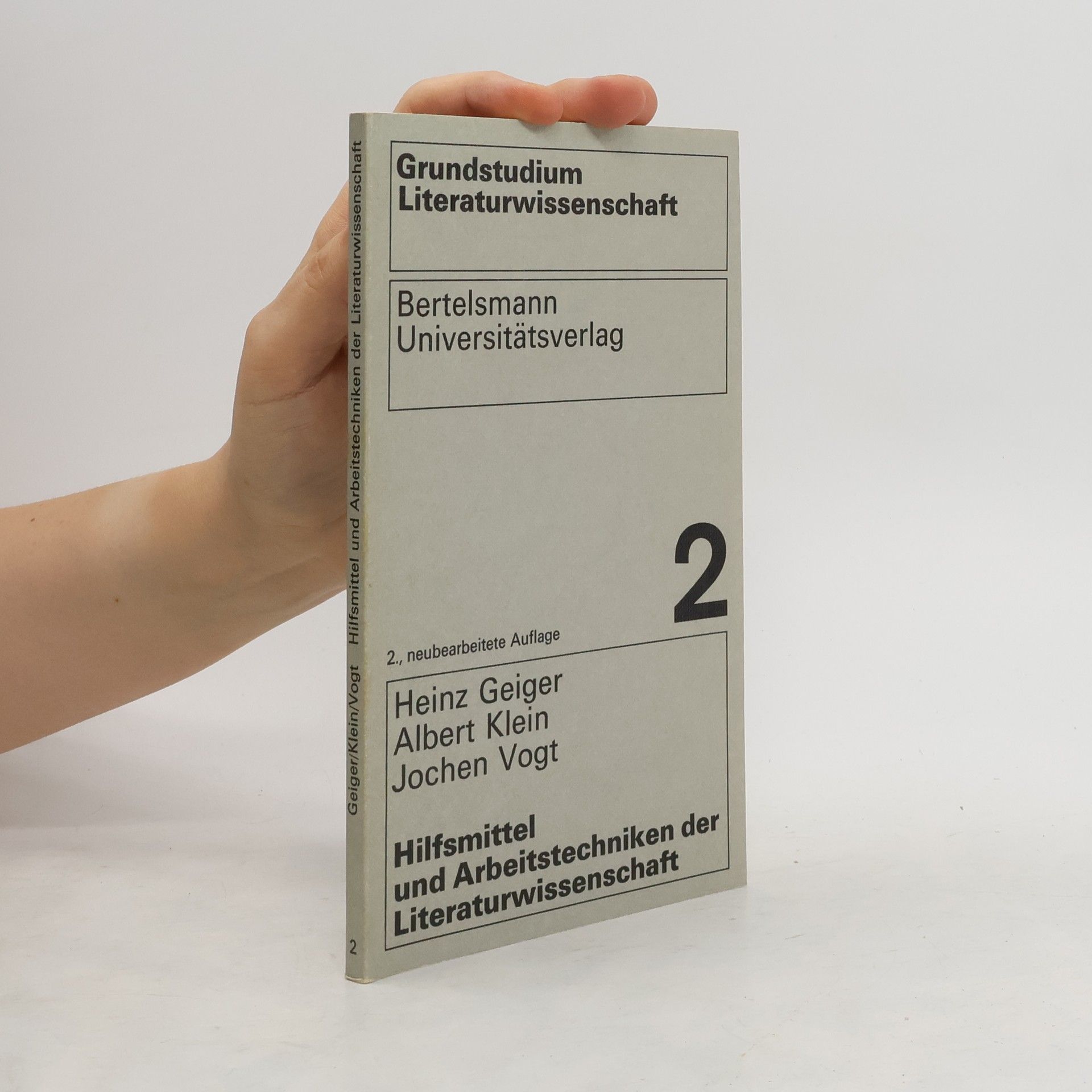 Heinz Geiger Hilfsmittel und Arbeitstechniken der Literaturwissenschaft