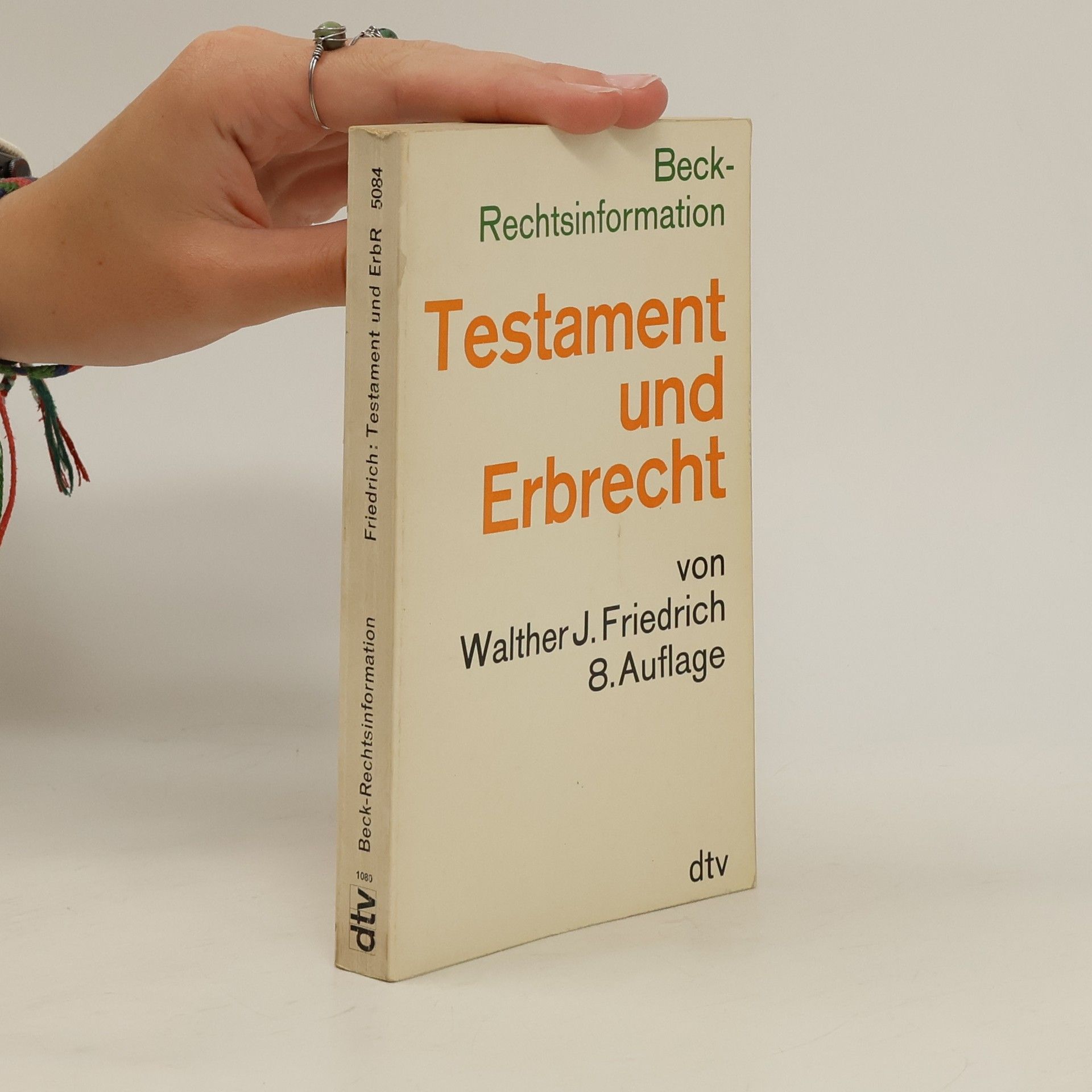 Walther J. Friedrich Testament und Erbrecht