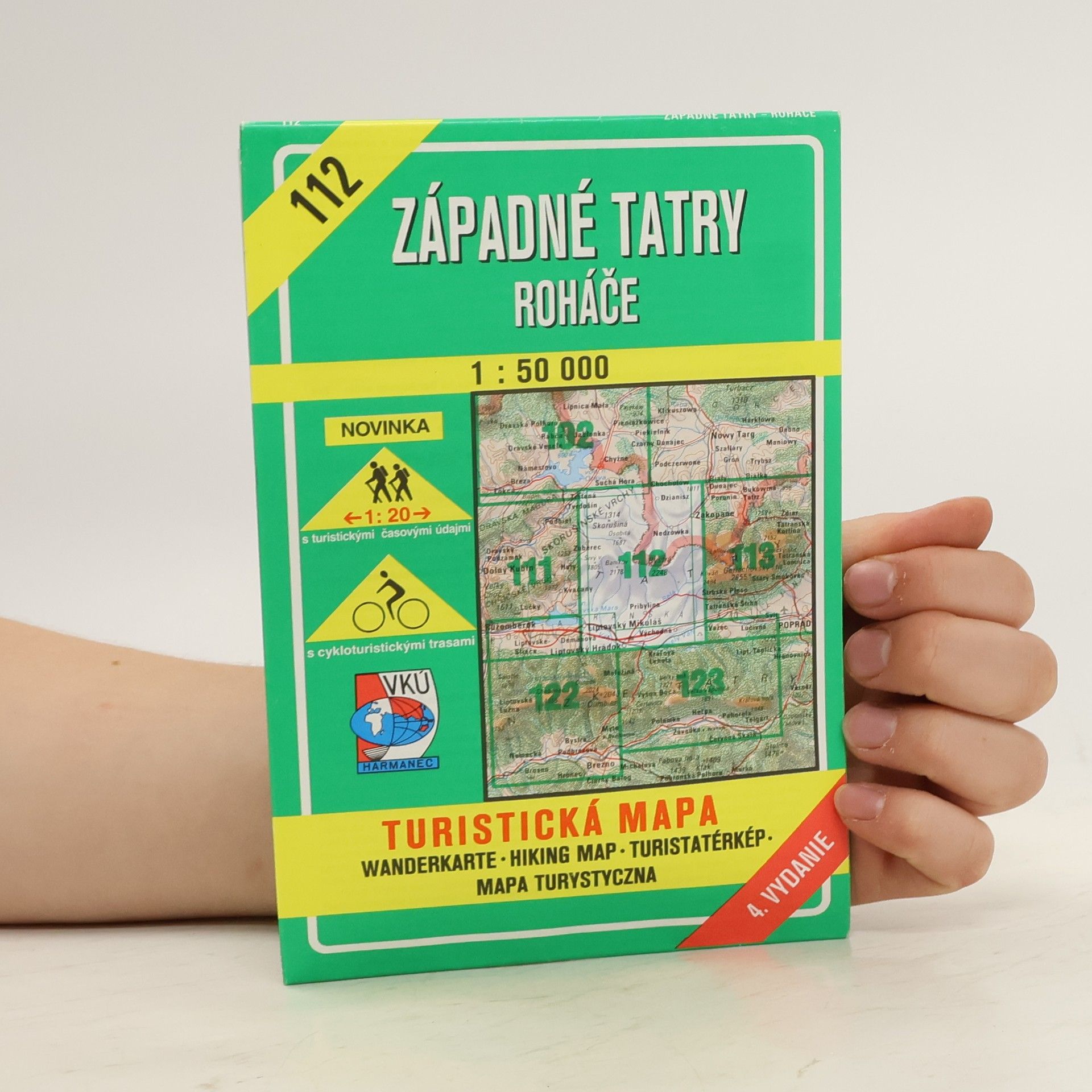 Slovensko) Vojenský kartografický ústav (Harmanec Západné Tatry, Roháče turistická mapa