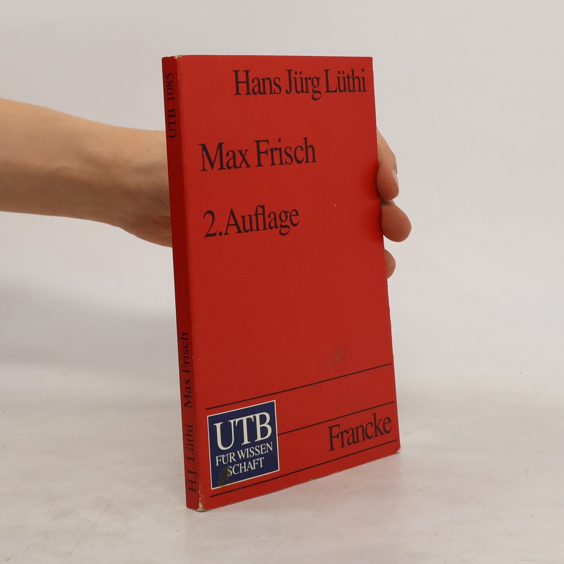 Hans Jürg Lüthi Max Frisch