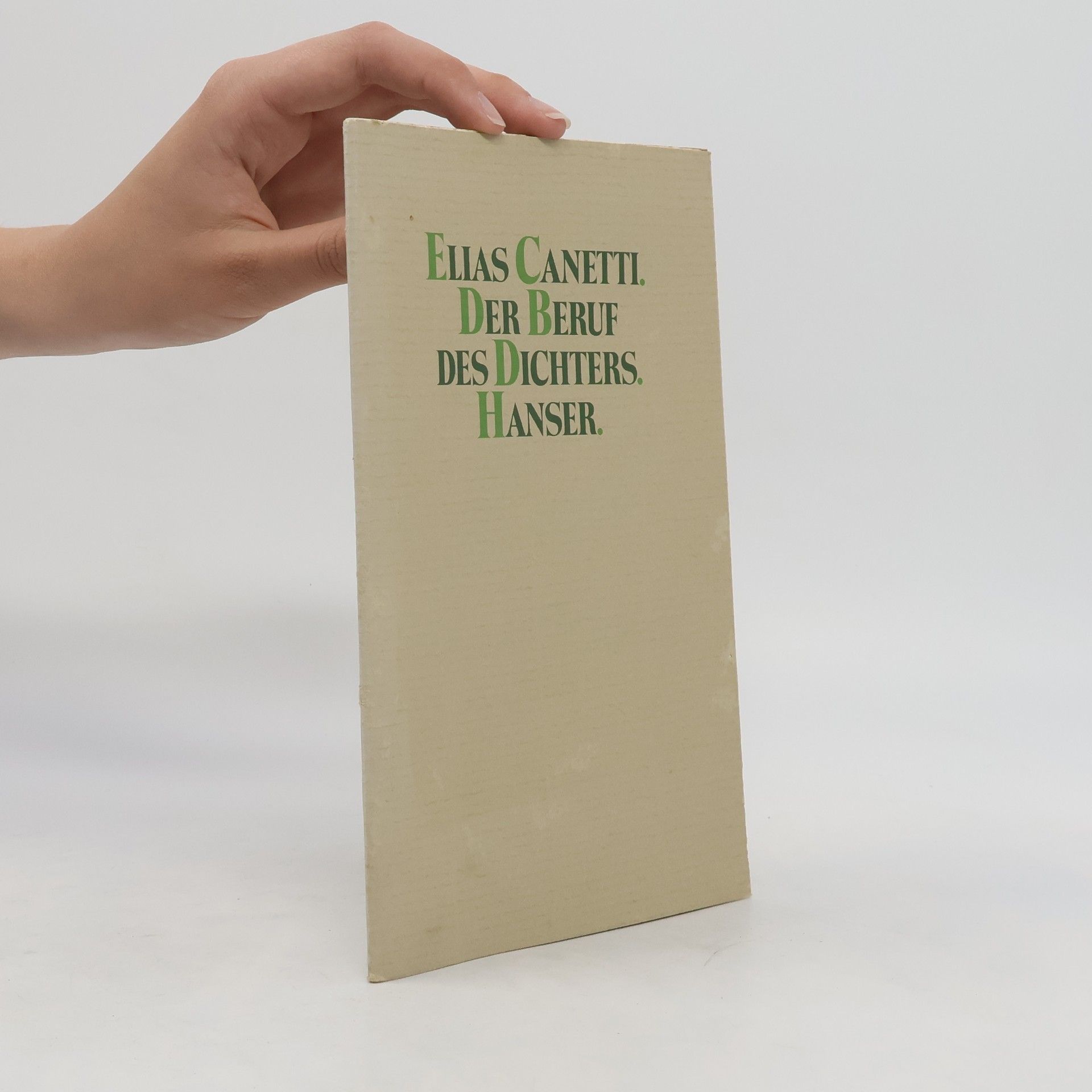 Elias Canetti Der Beruf des Dichters