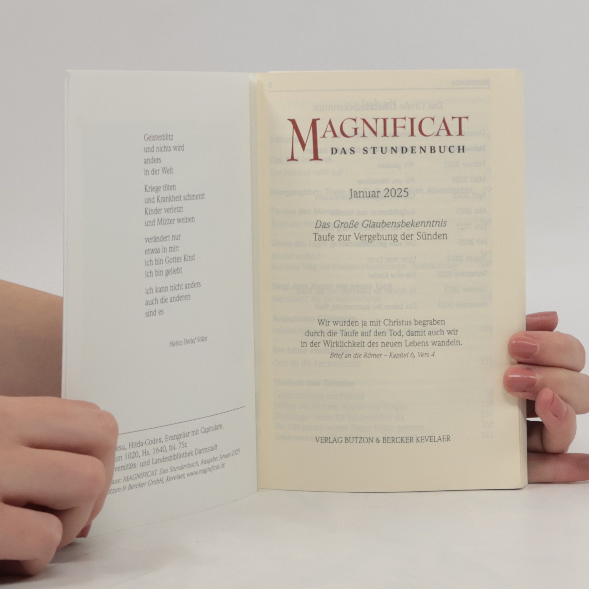 Collectif d'auteurs Magnificat das Stundenbuch 1/2025