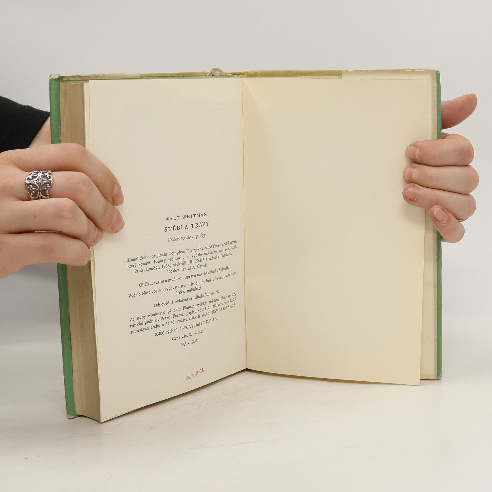 Walt Whitman Stébla trávy