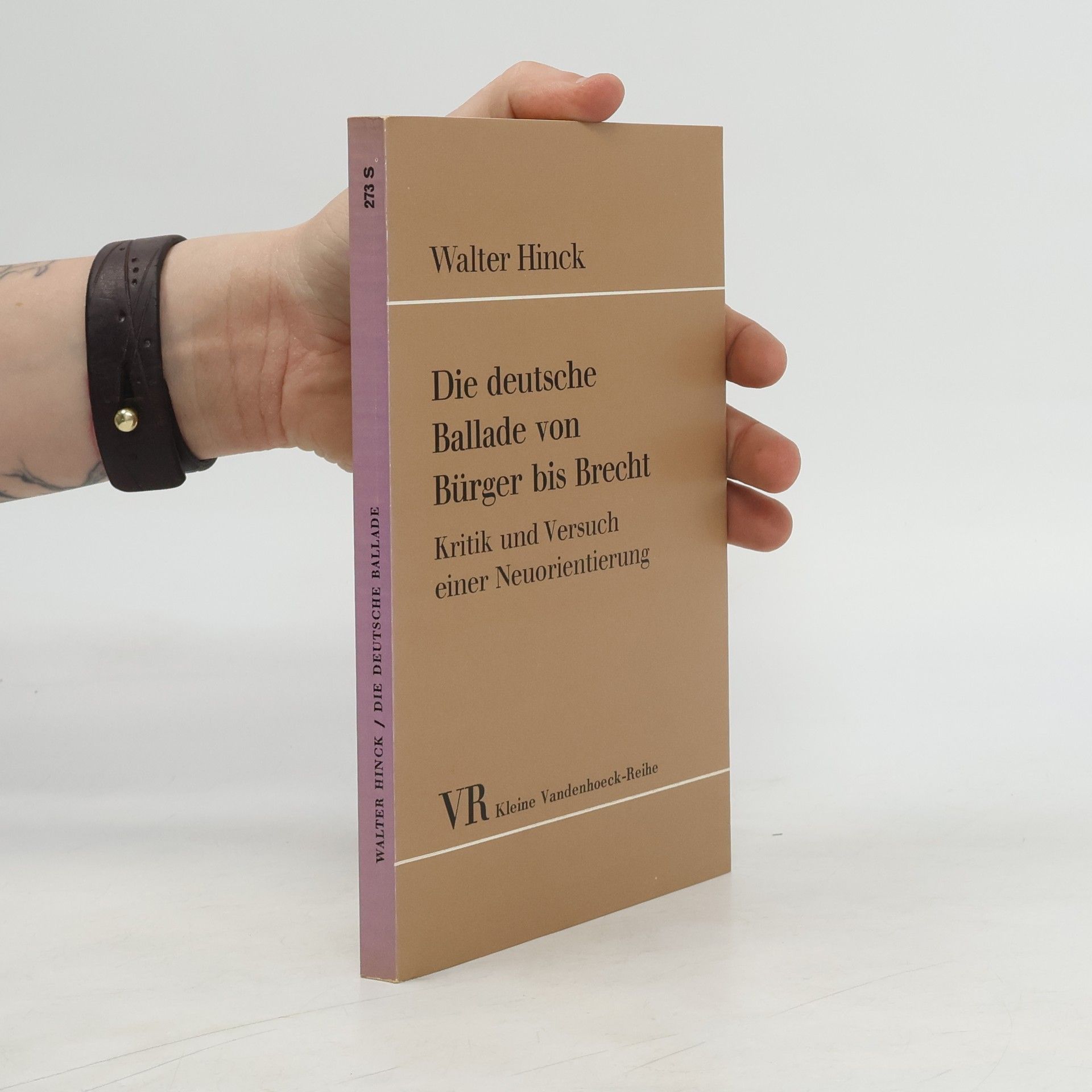 Walter Hinck Die deutsche Ballade von Bürger bis Brecht