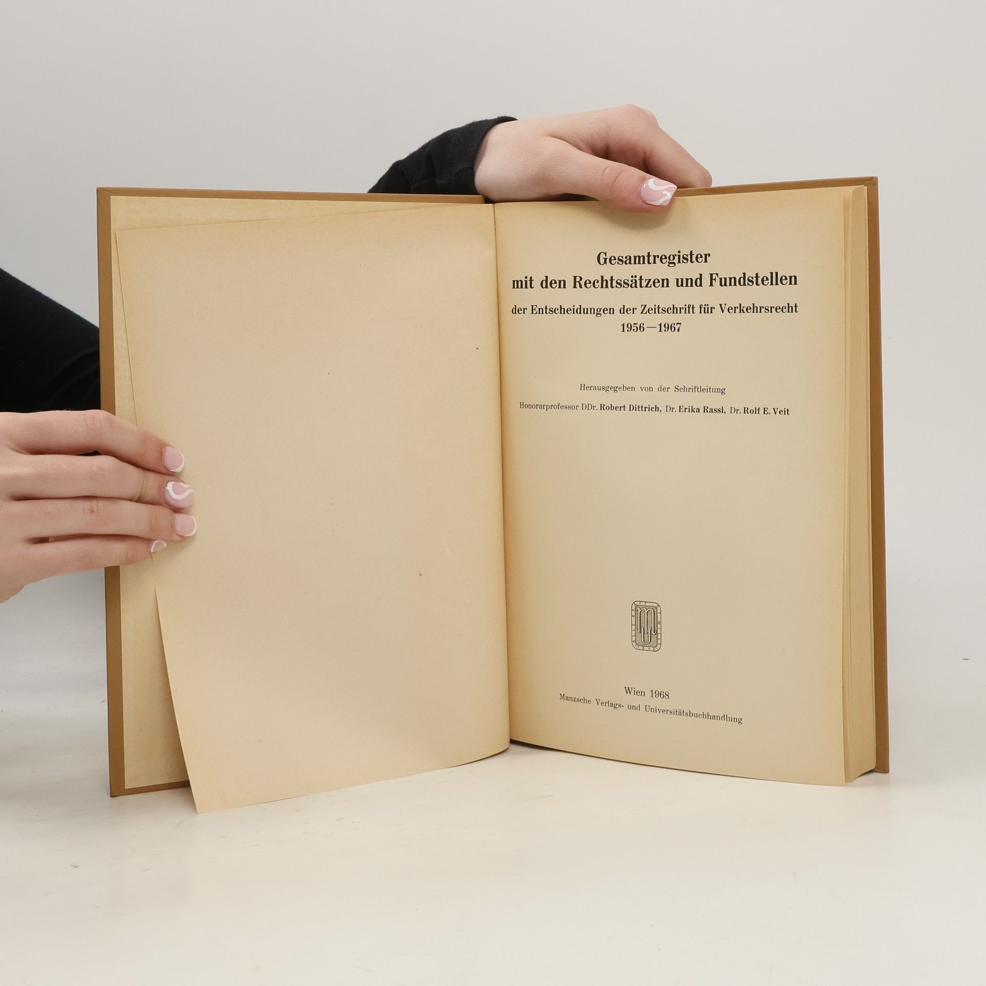 Erika Veit Gesamtregister mit den Rechtssätzen und Fundstellen der Entscheidungen der Zeitschrift für Verkehrsrecht