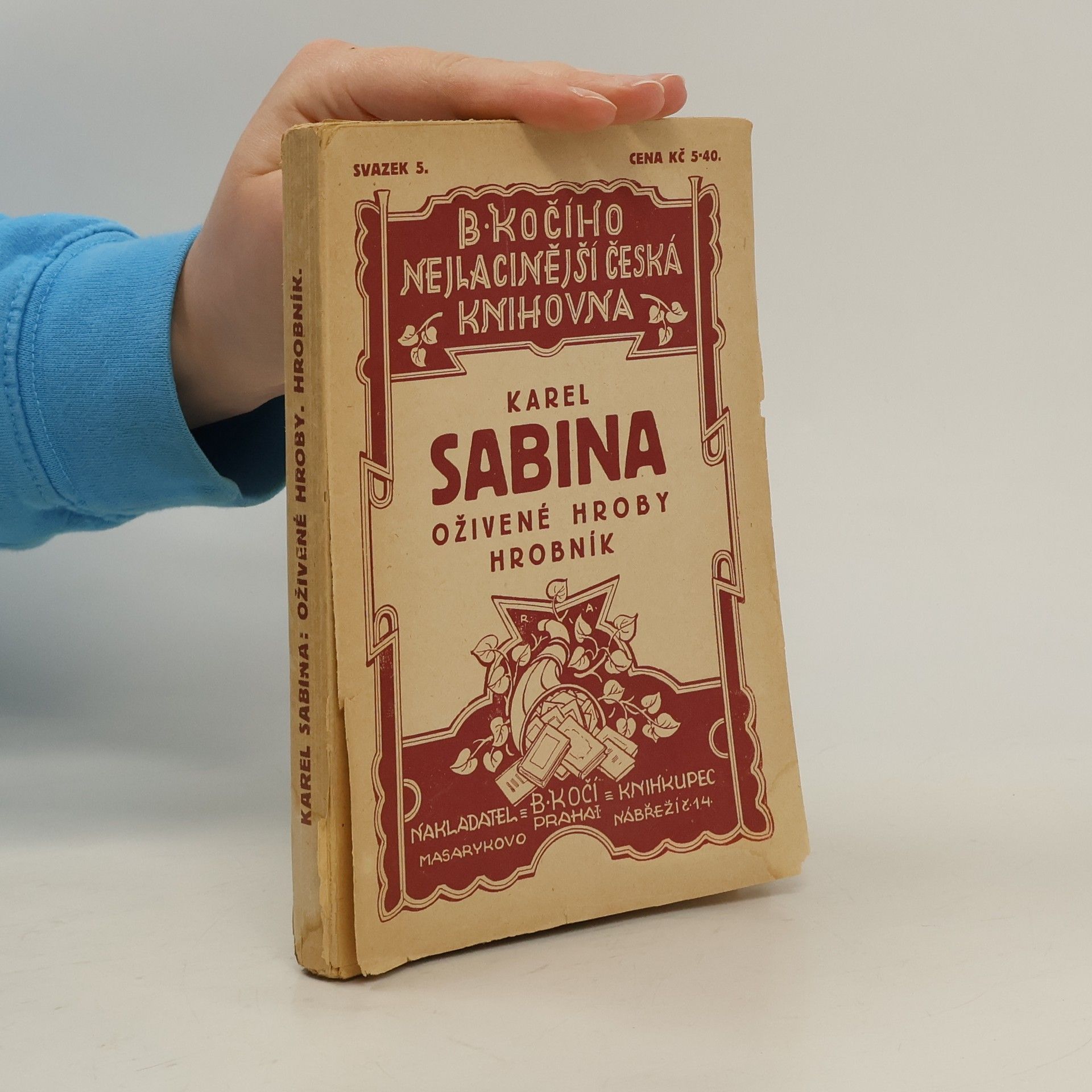 Karel Sabina Oživené hroby. Hrobník