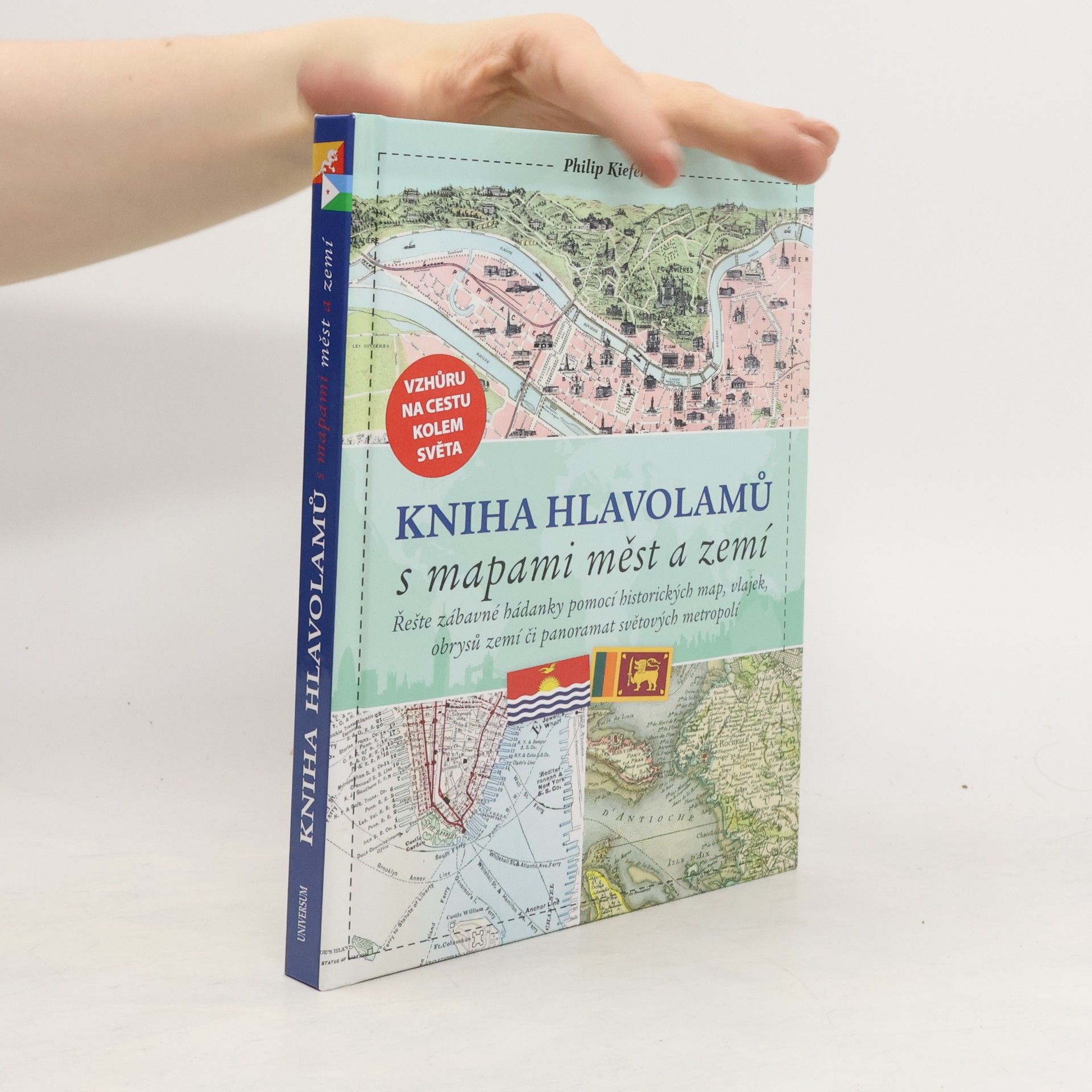 Philip Kiefer Kniha hlavolamů s mapami měst a zemí