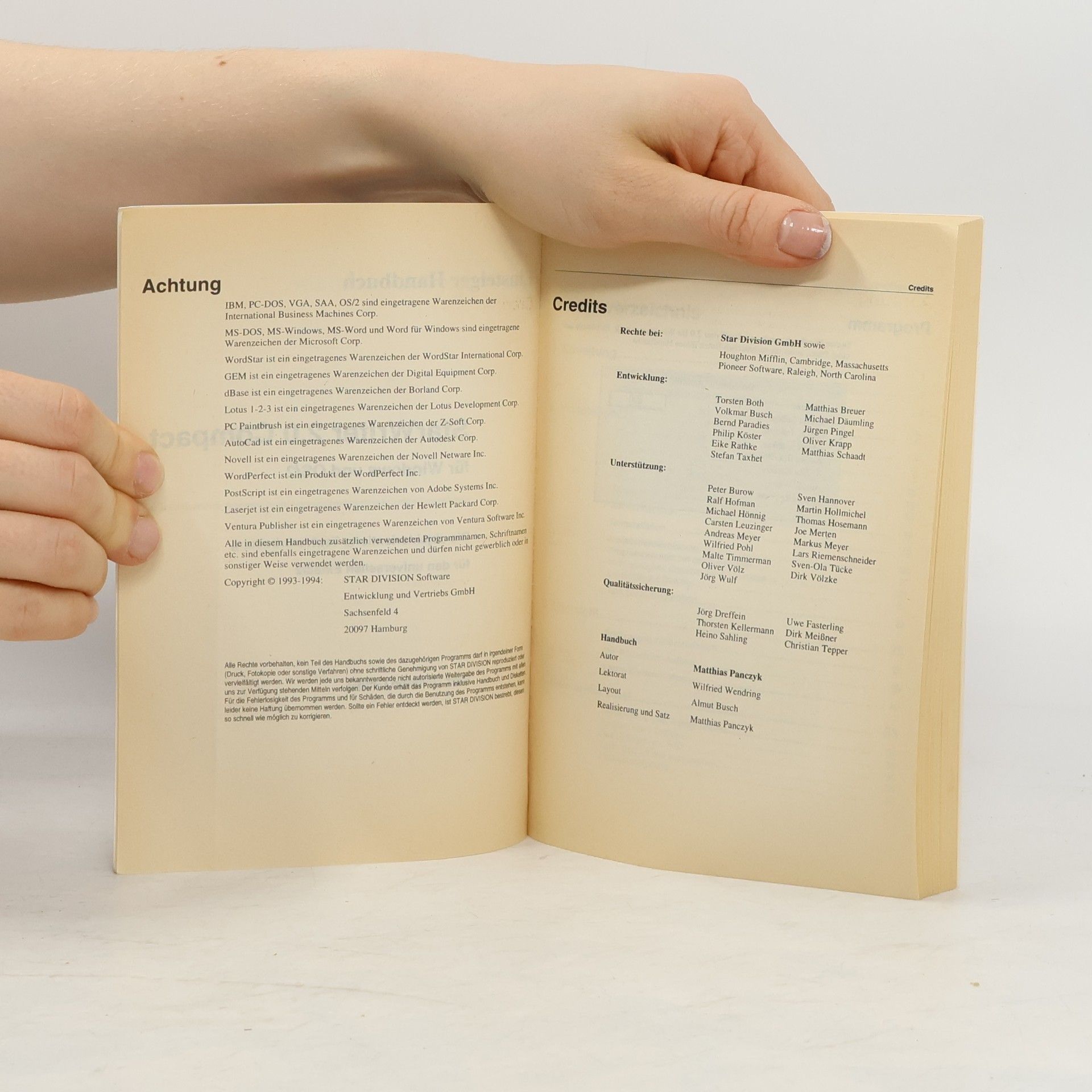Kolektív autorov Handbuch / User's Manual Starwriter Compact