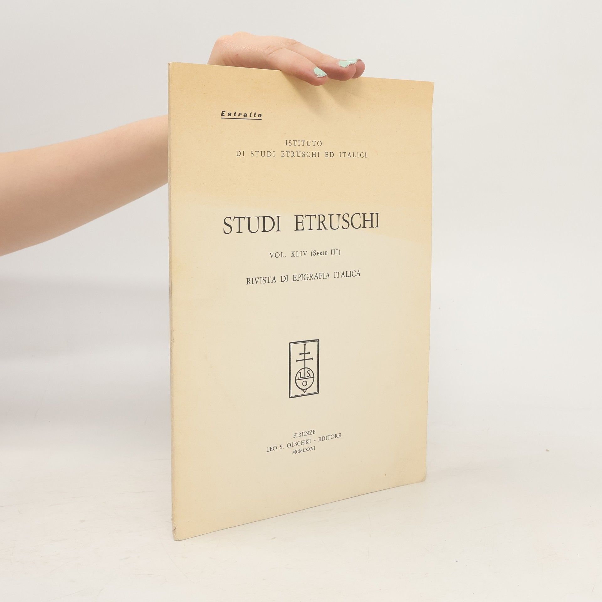 Leo S. Olschki Studi Etruschi