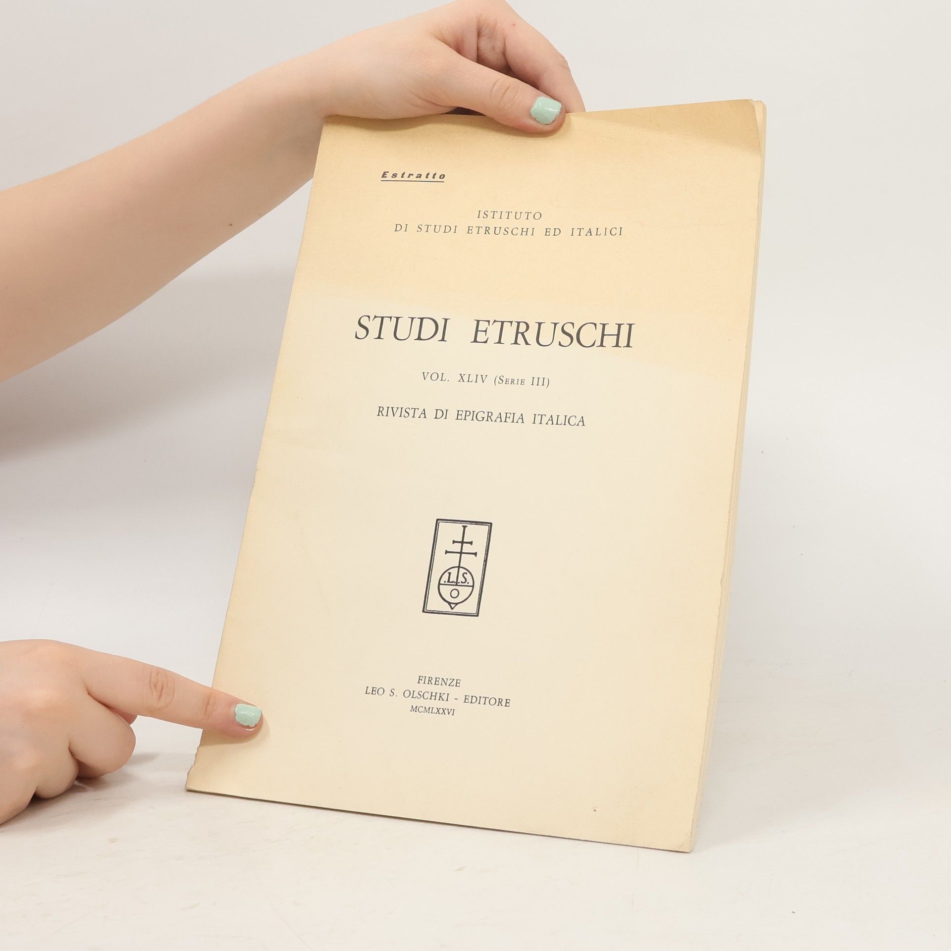 Leo S. Olschki Studi Etruschi