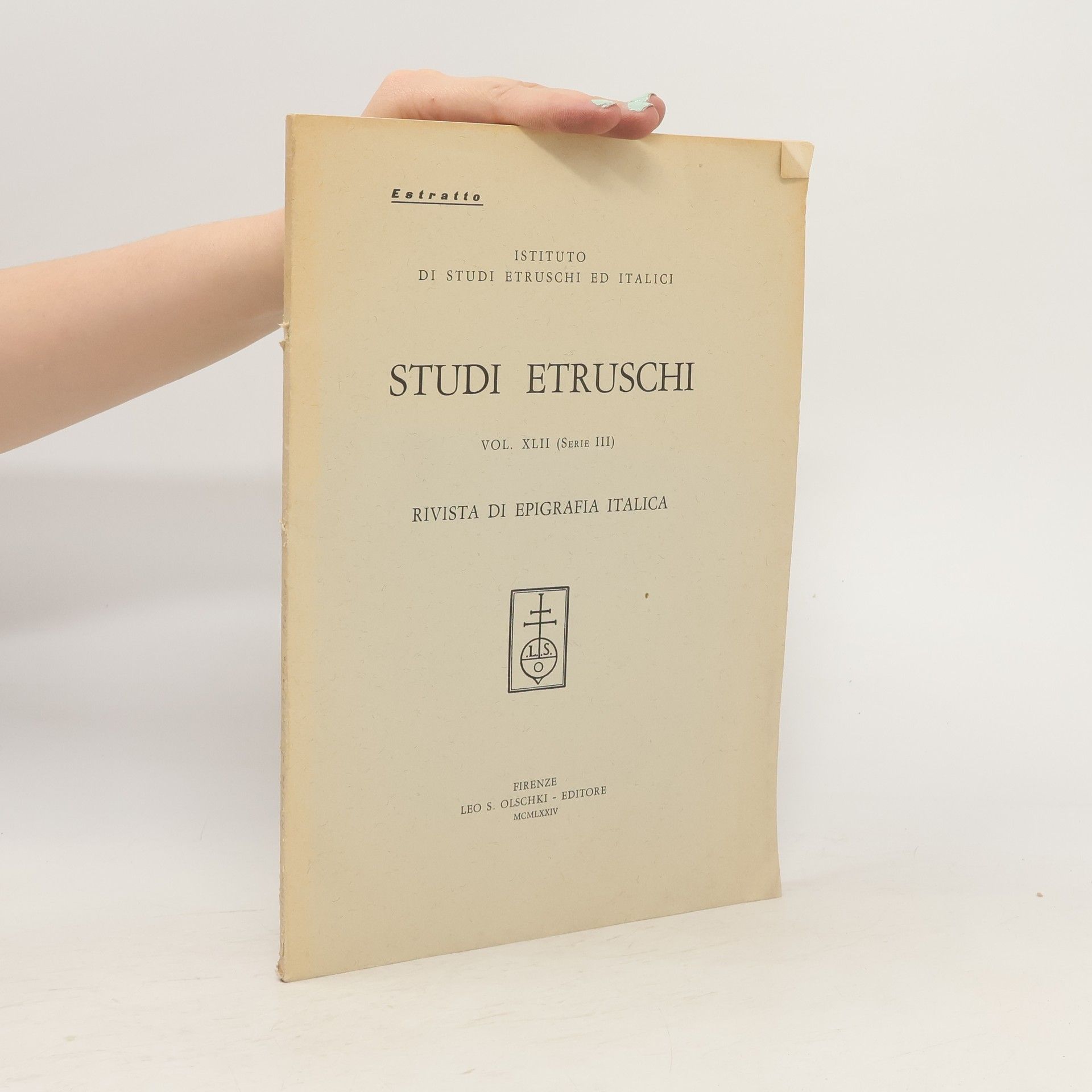 Leo S. Olschki Studi Etruschi