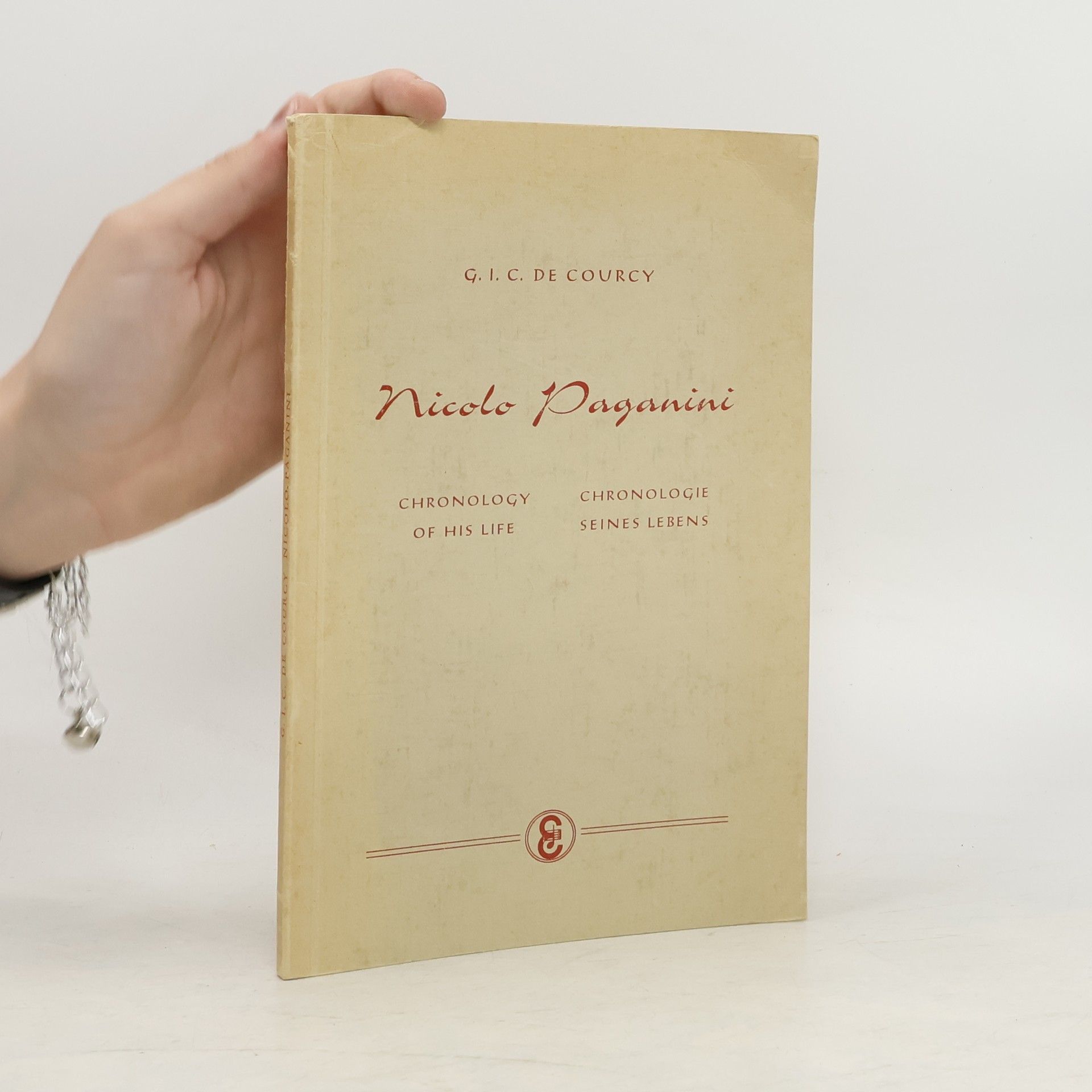 G. I. C. De Courcy Nicolo Paganini. Chronology of His Life
