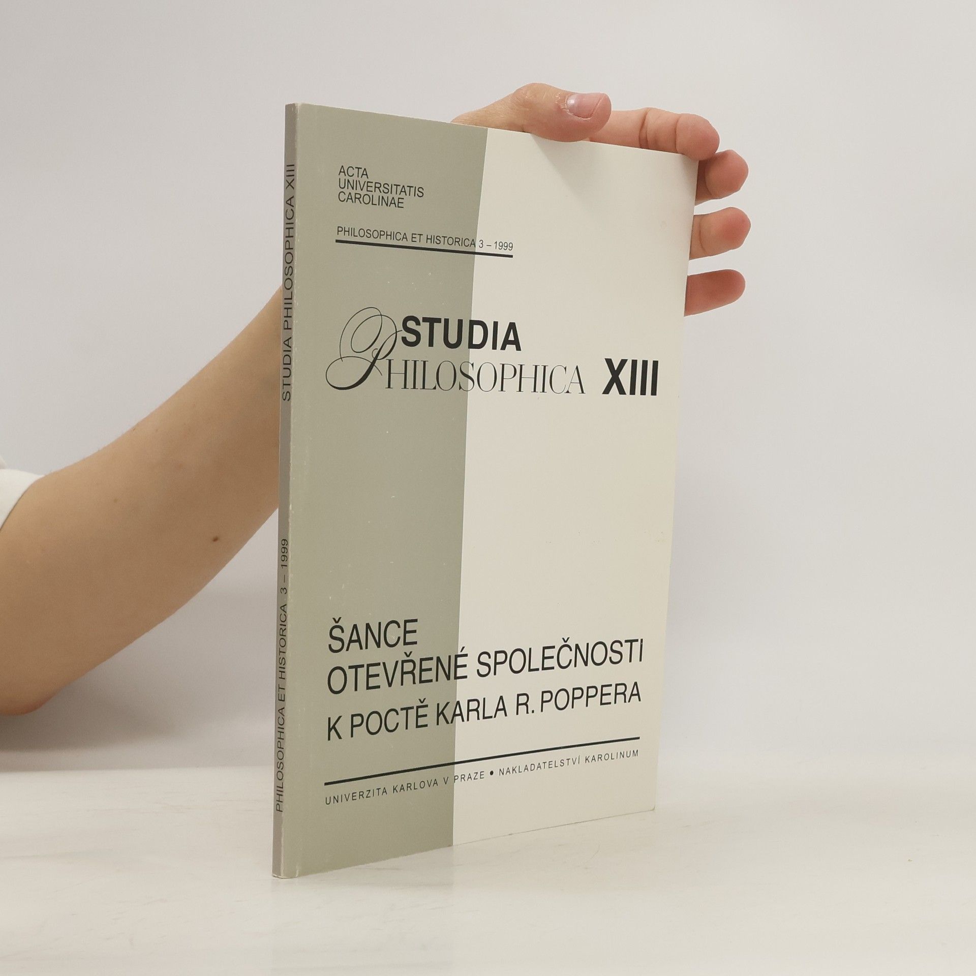 Milan Znoj Studia philosophica. Díl 13, Šance otevřené společnosti