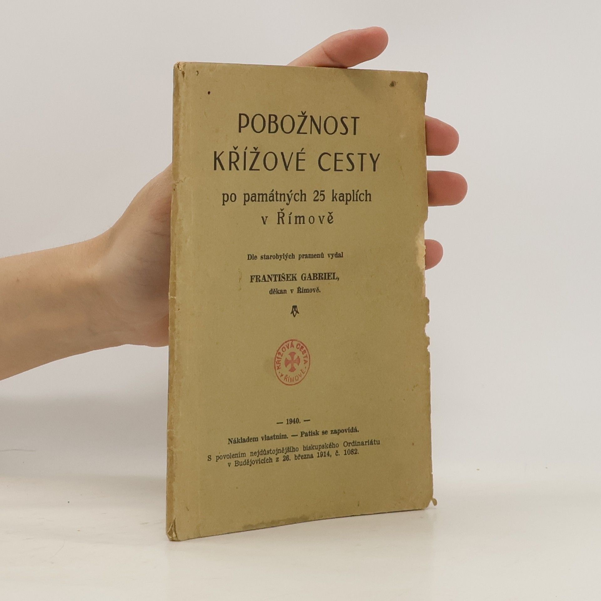 František Gabriel Pobožnost křížové cesty