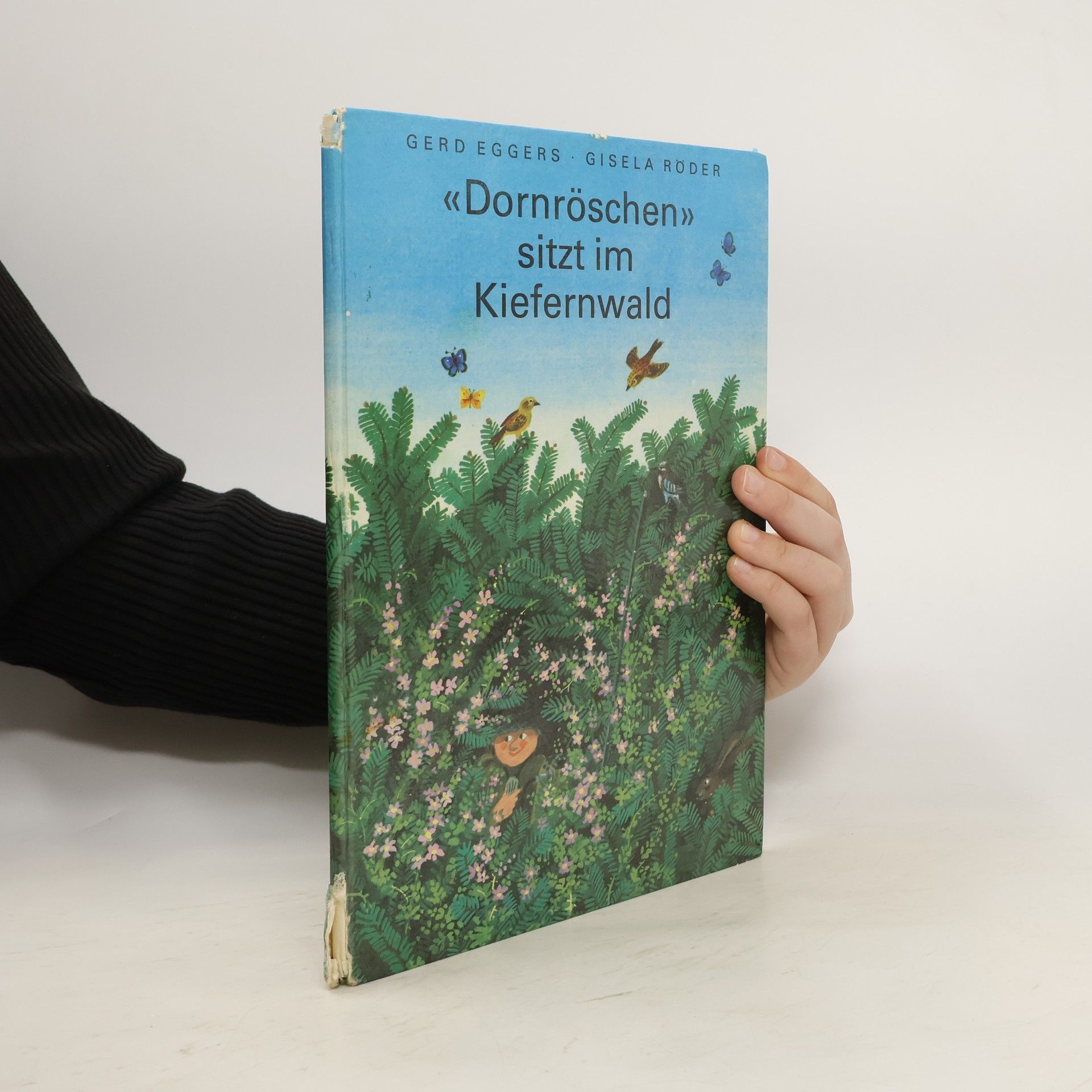 Gerd Eggers "Dornröschen" sitzt im Kiefernwald