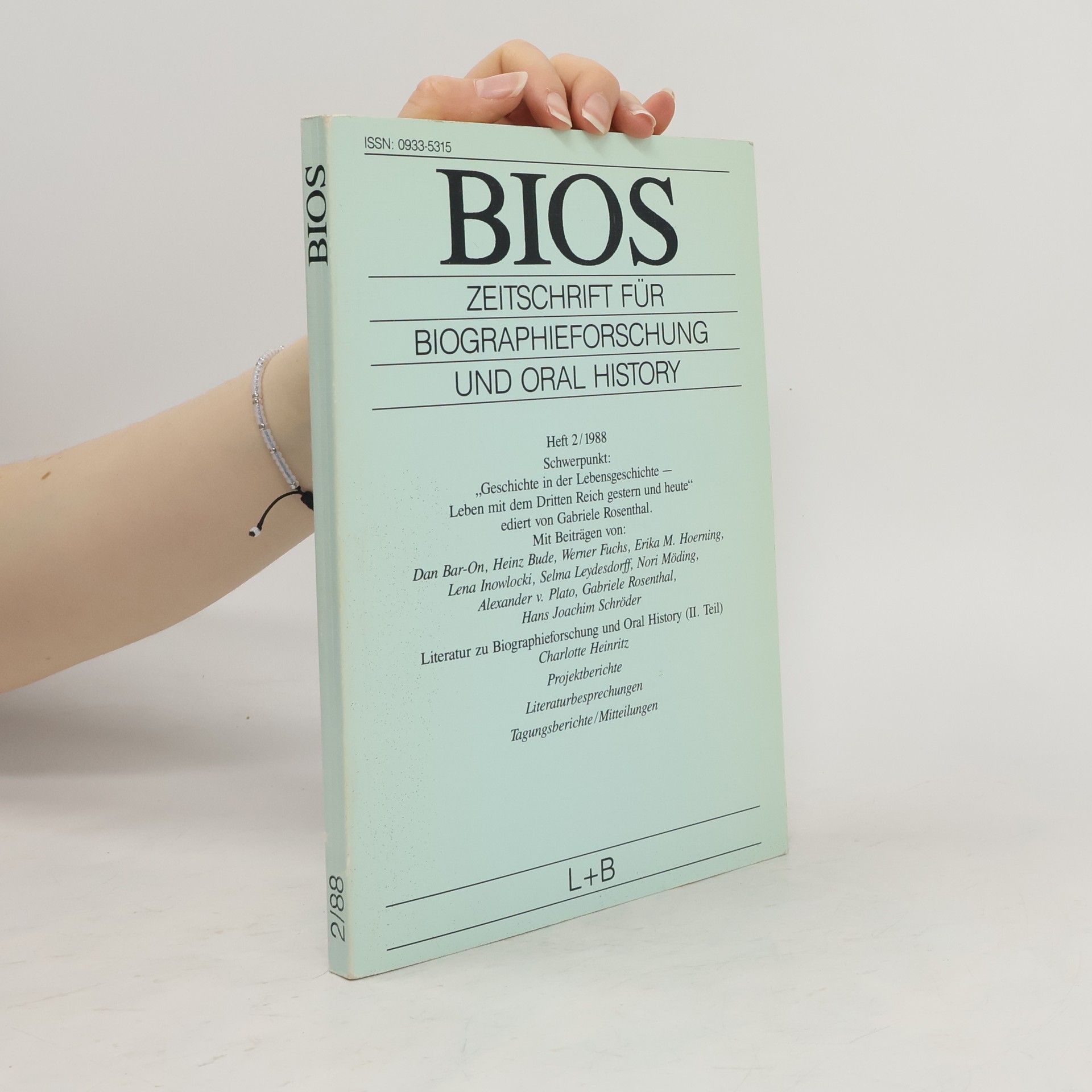 kolektiv BIOS. Zeitschrift fűr Biographieforschung, Oral History 2/1988