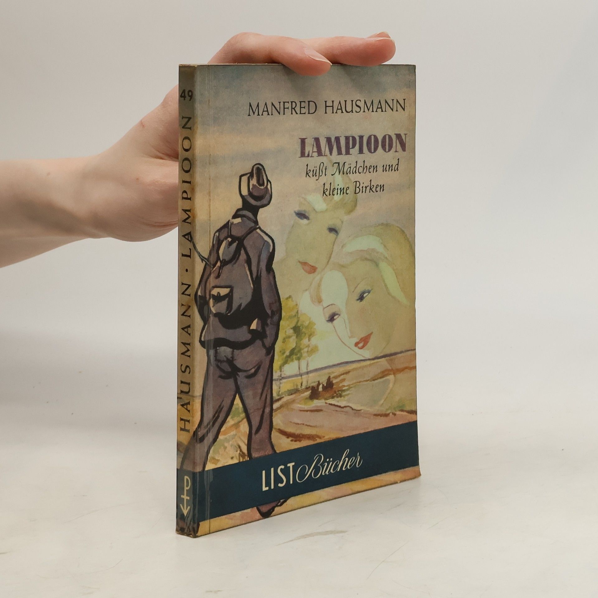 Manfred Hausmann Lampioon küßt Mädchen und kleine Birken