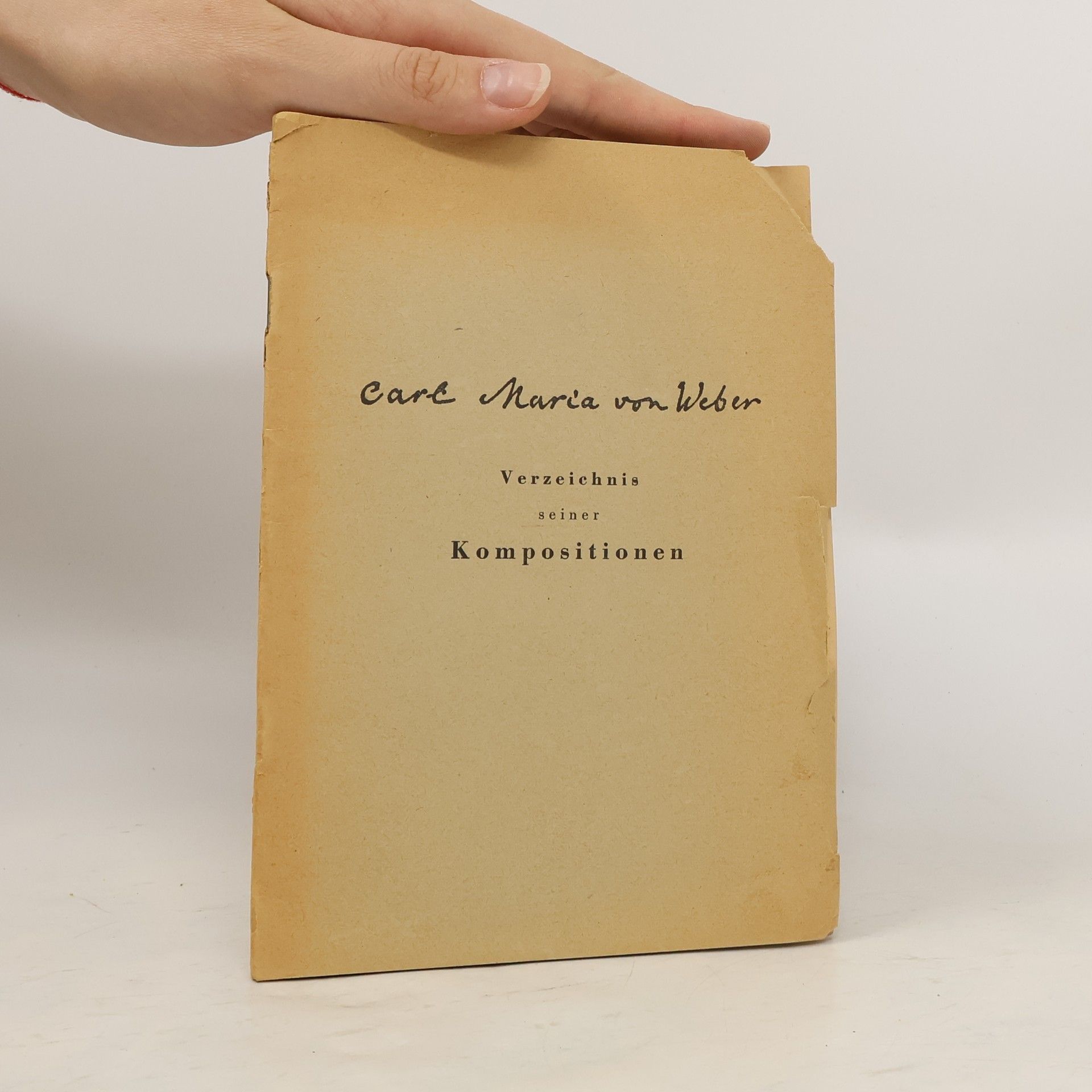 Carl Maria von Weber Verzeichnis seiner Kompositionen