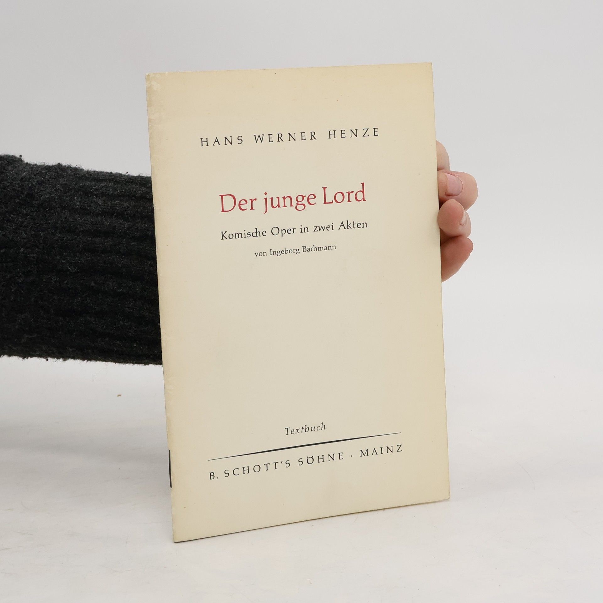Hans Werner Henze Der junge Lord